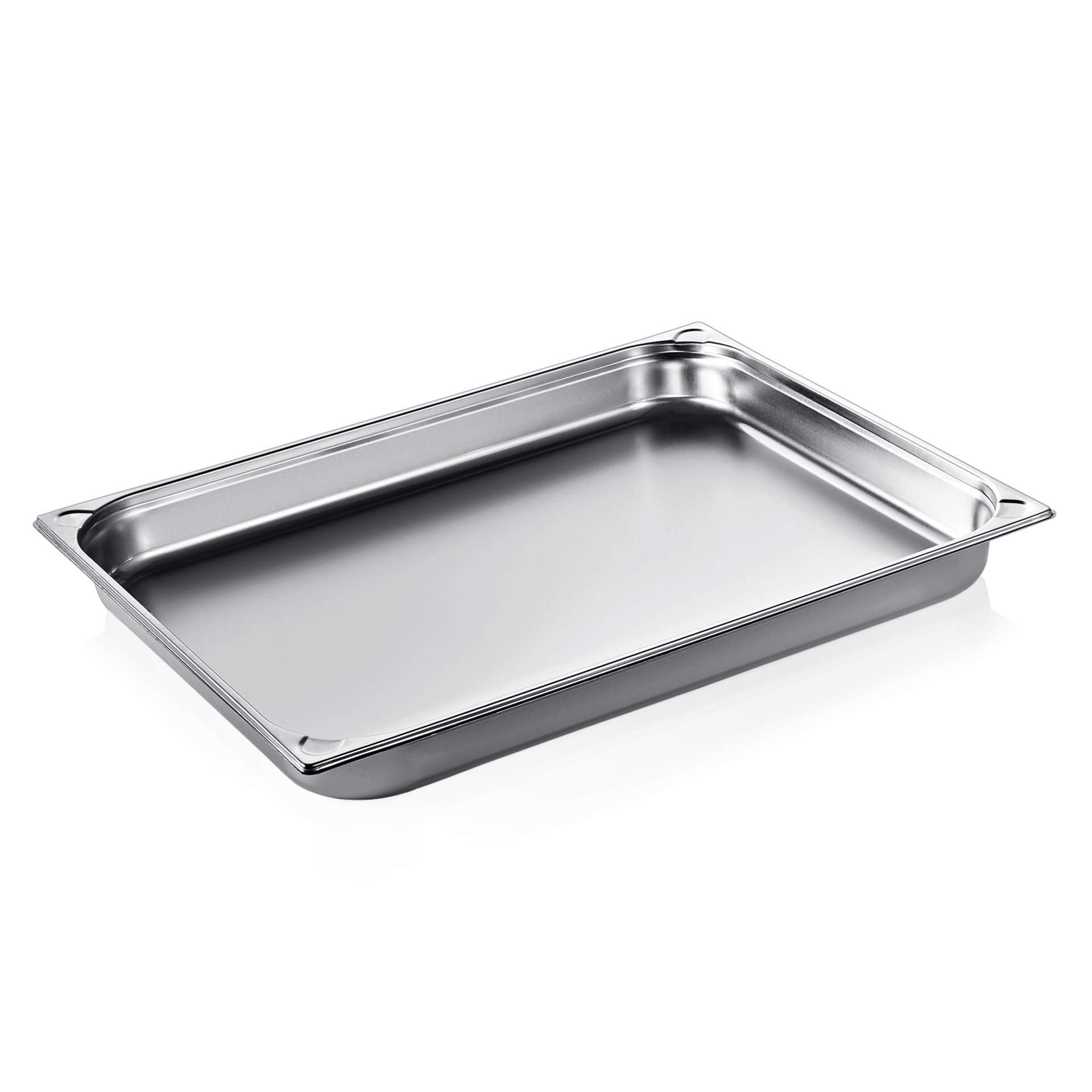 GN-Behälter - mit U-Profil-Ecken - GN 2/1 - 65 mm - Inhalt 18,5 l - Serie 76 - Chromnickelstahl - 7621065-A