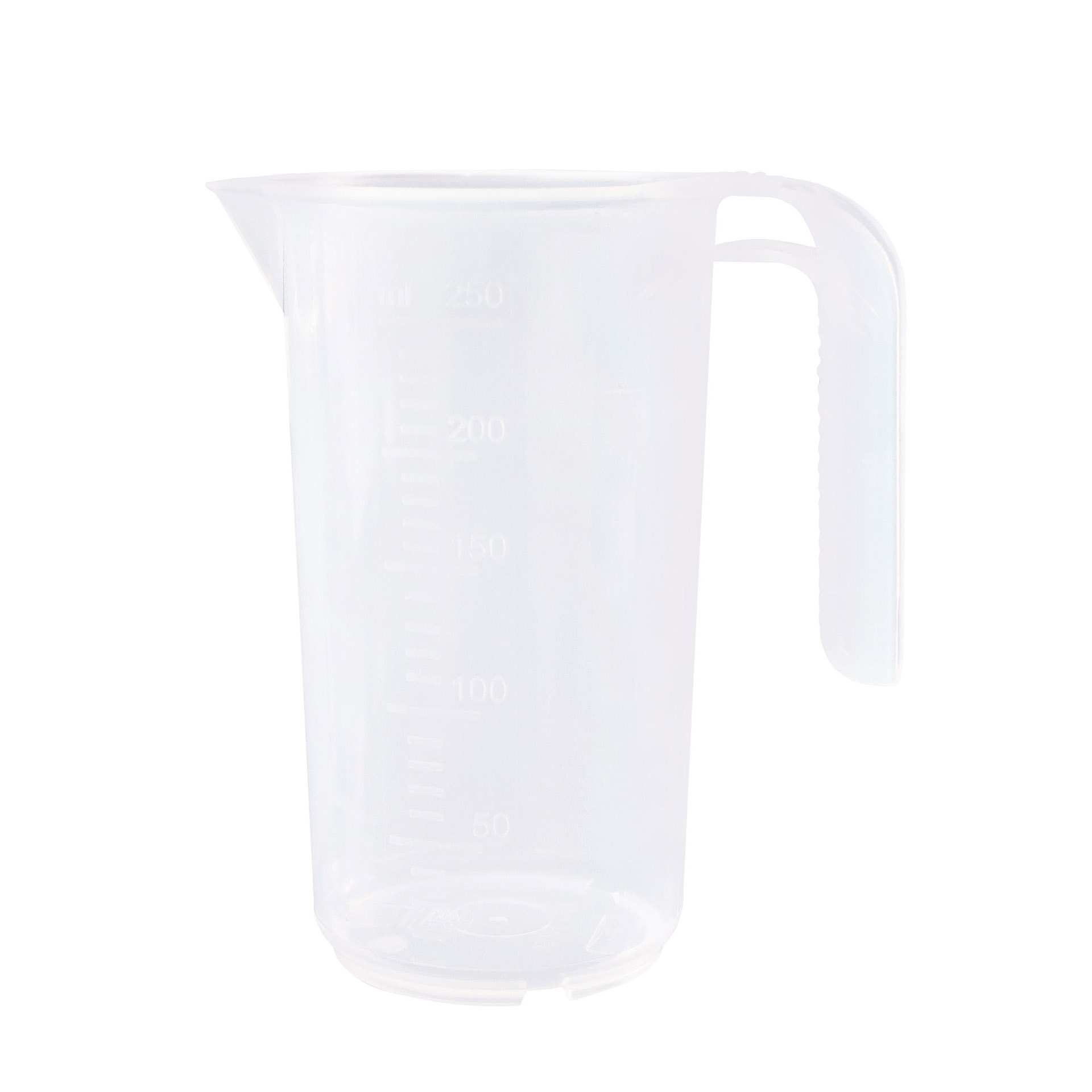 Meßbecher - mit geprägter Skala - natur - Abm. 11,0 x 7,0 x 12,0 cm - Inhalt 0,25 l - Polypropylen - 200010-C