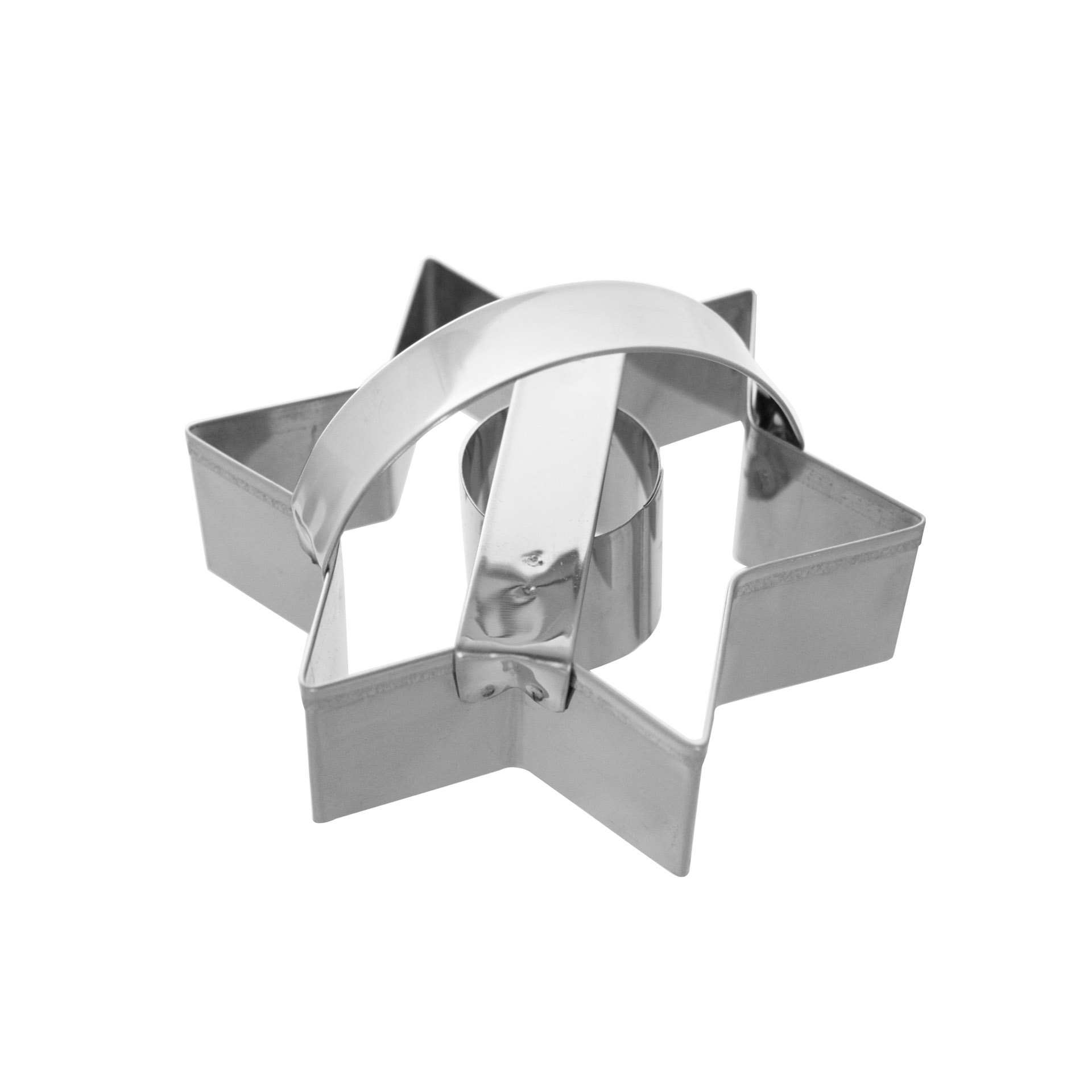 Ausstecher - Stern mit Loch - Abm. 10,5 x 10,5 x 6,5 cm - Edelstahl - 199169-C