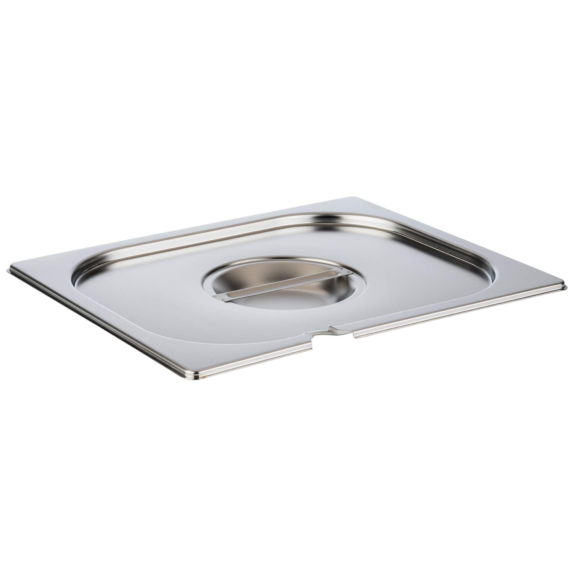 GN-Deckel - mit Löffelaussparung - GN 1/2 (325 x 265 mm) - Edelstahl - 81292-B