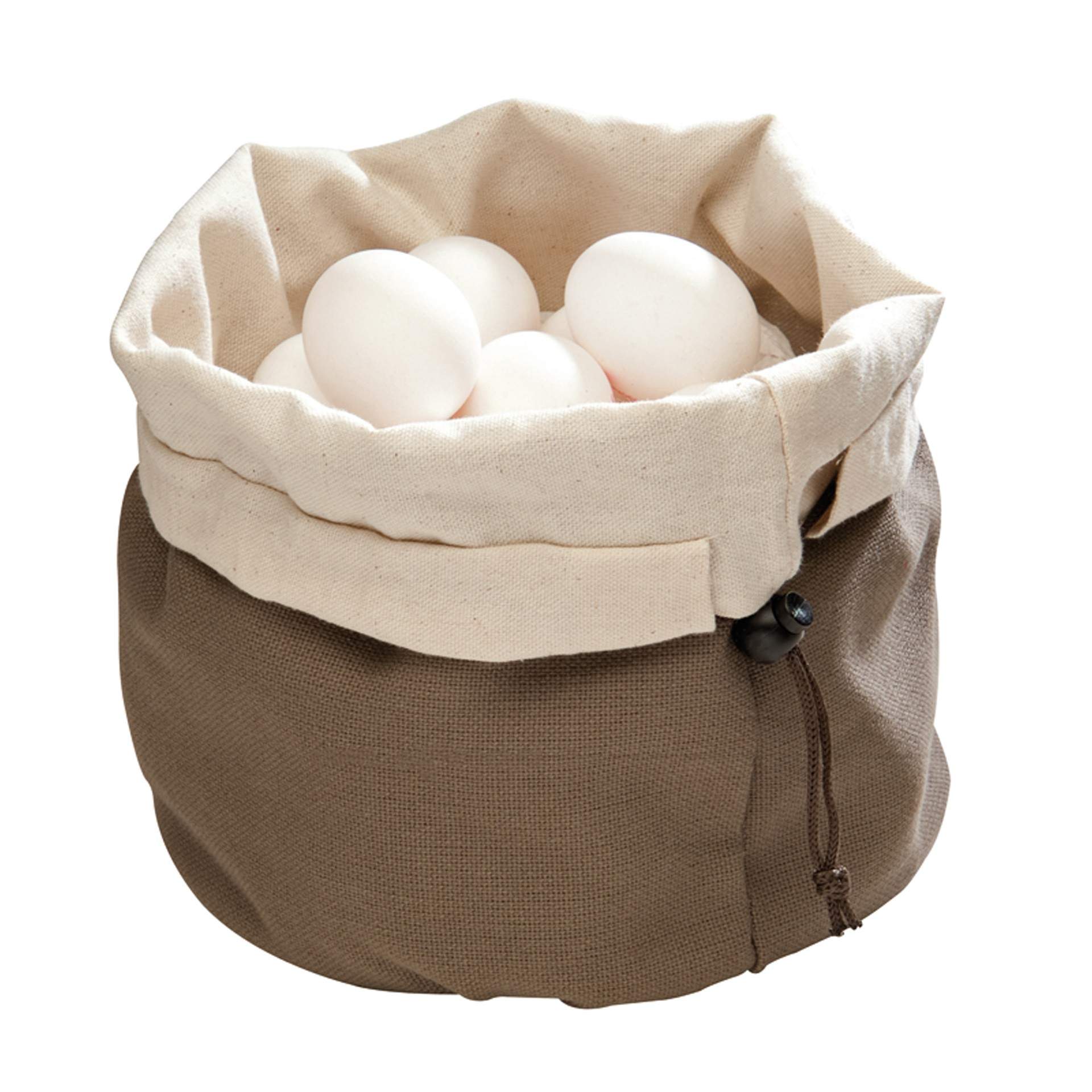 Brottasche - mit Wärmekissen - beige / braun - Abm. 23,5 cm - Ø 20,0 cm - Baumwolle - 30390-B