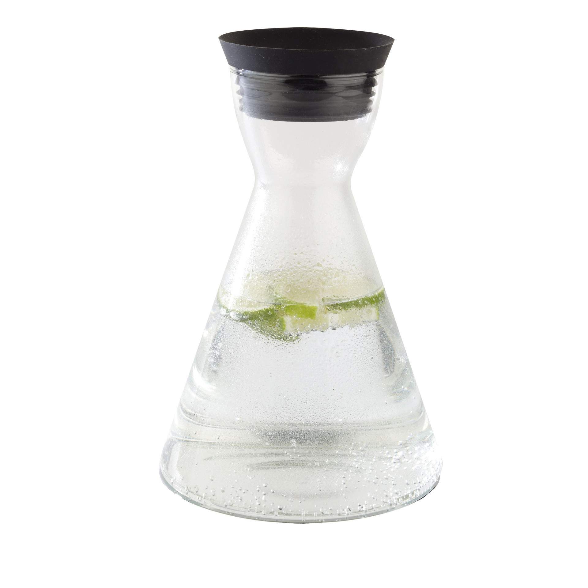 Glaskaraffe - mit Ausgießer - transparent - Abm. 26 cm - Ø 16 cm - Inhalt 1,4 l - Glas - 10761-B