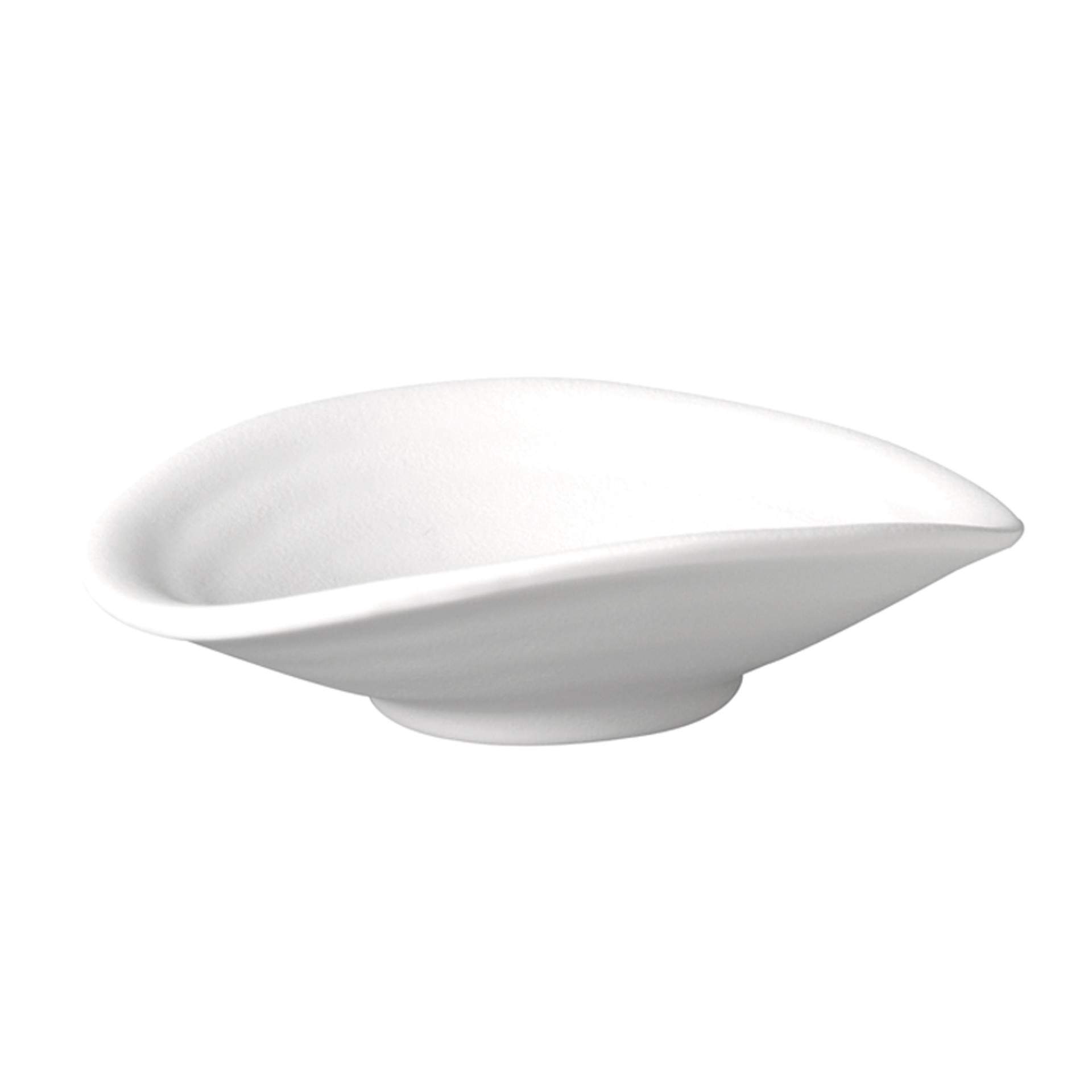 Schale - japanische Steinoptik - Serie Zen - weiß - rund - Abm. 13 x 11 x 3,5 cm - Inhalt 0,10 l - Melamin - 83726-B