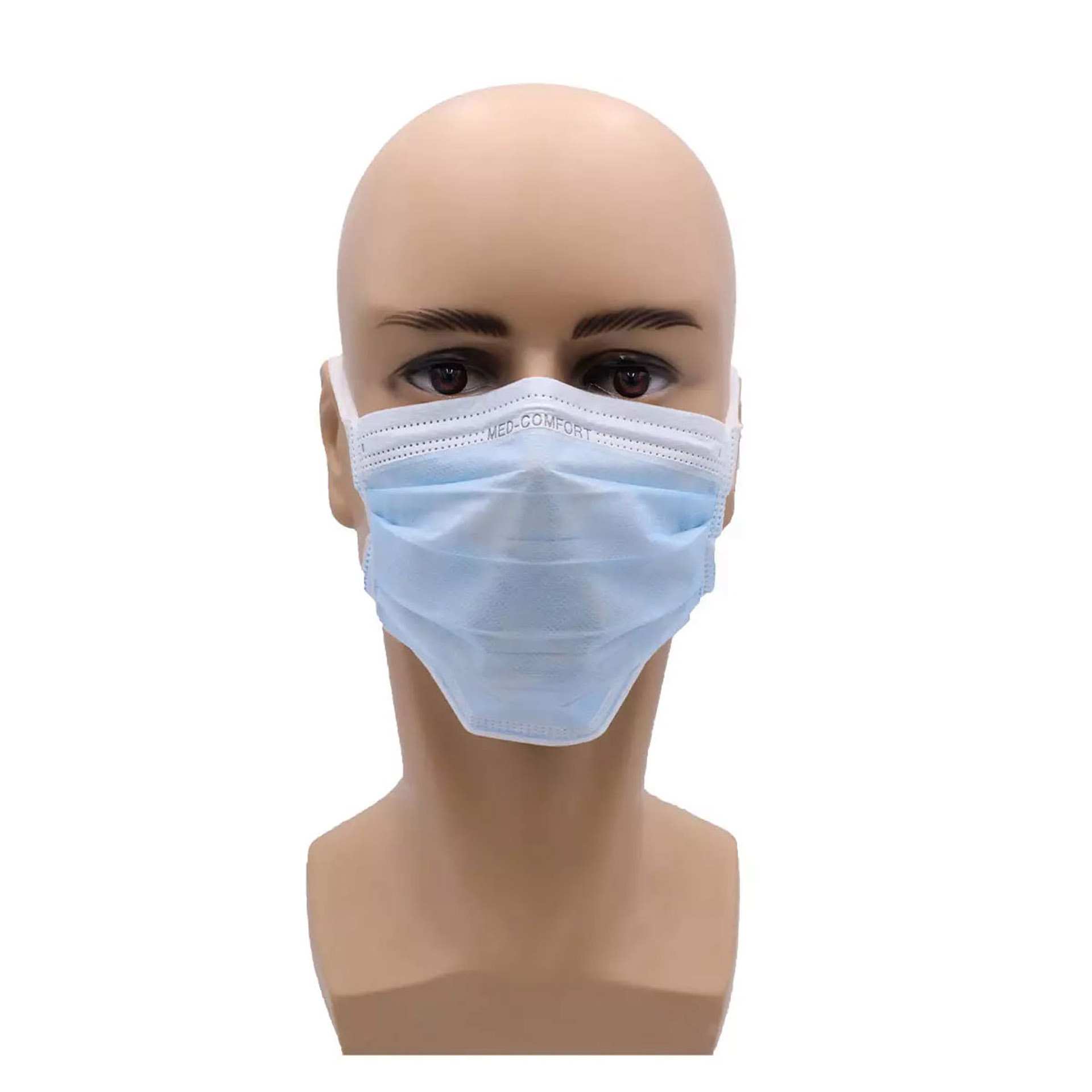 Mundschutz - 3-lagig - blau - Polypropylen - 02101-B-E