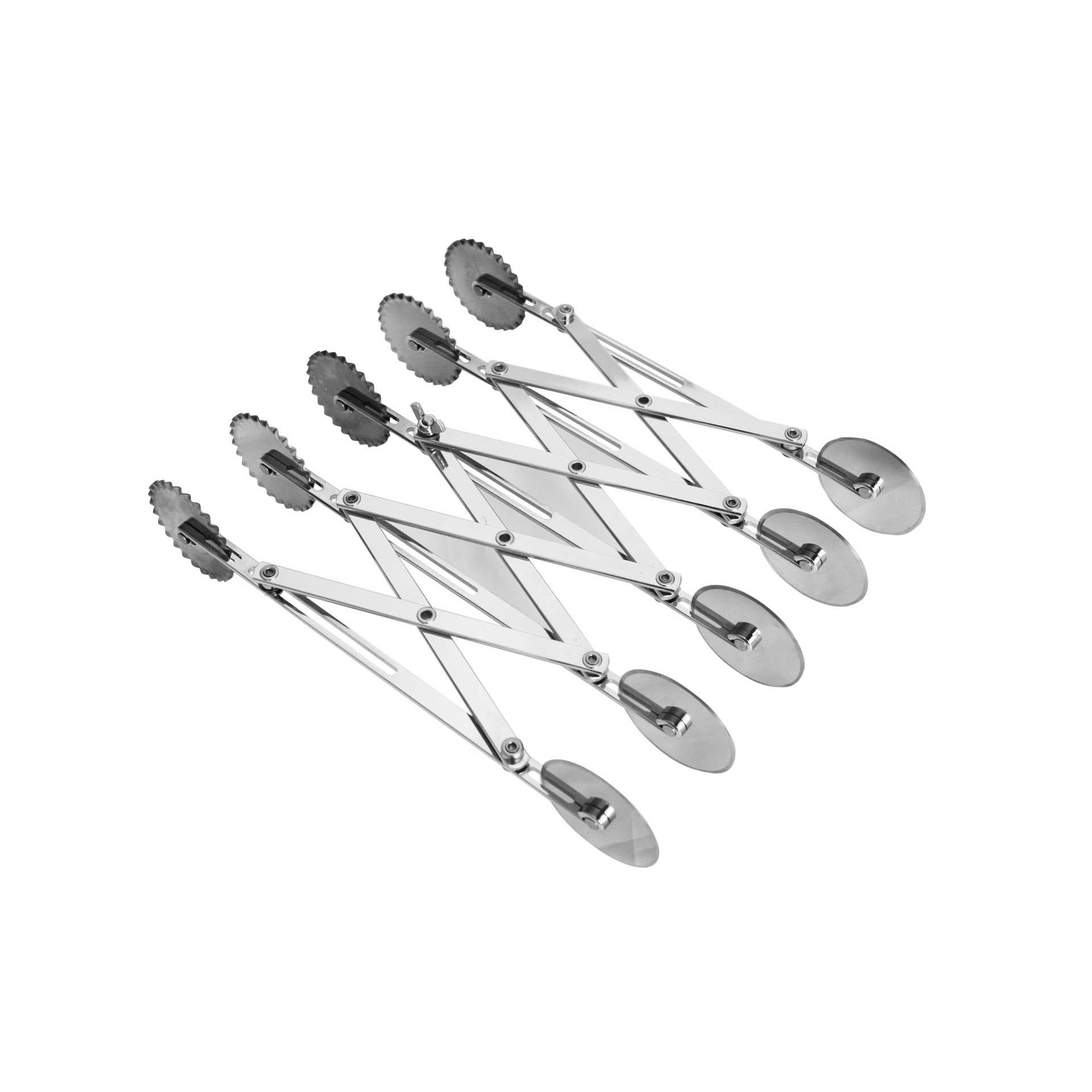 Teigschneider - 5 Rädchen glatt und gezackt - Abm. 31,0 x 6,0 x 7,0 cm - Edelstahl - 153300-C