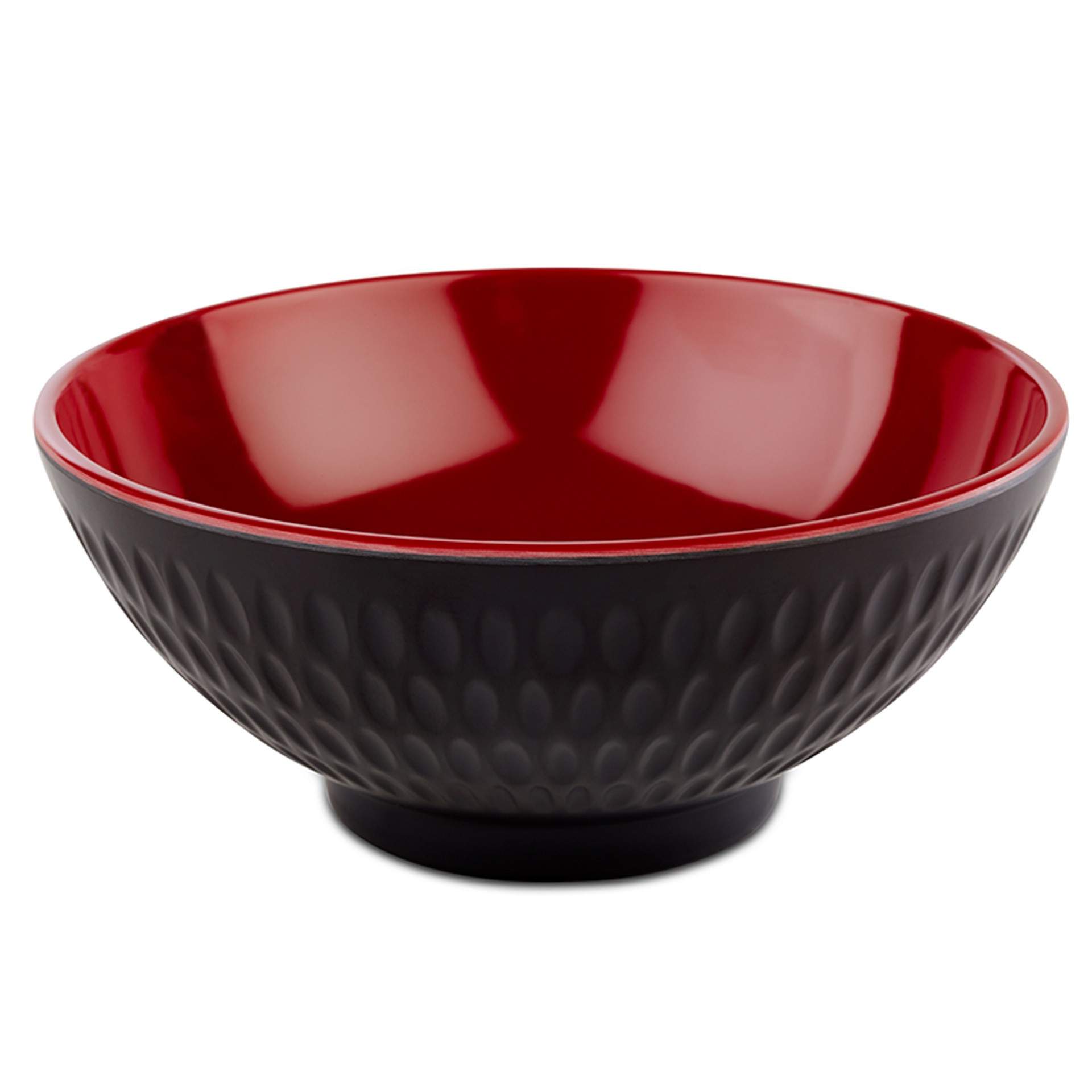 Schale - beidseitig farbig - Serie Asia Plus - rot / schwarz - Abm. 5,5 cm - Ø 13,0 cm - Inhalt 0,35 l - Melamin - 15418-B