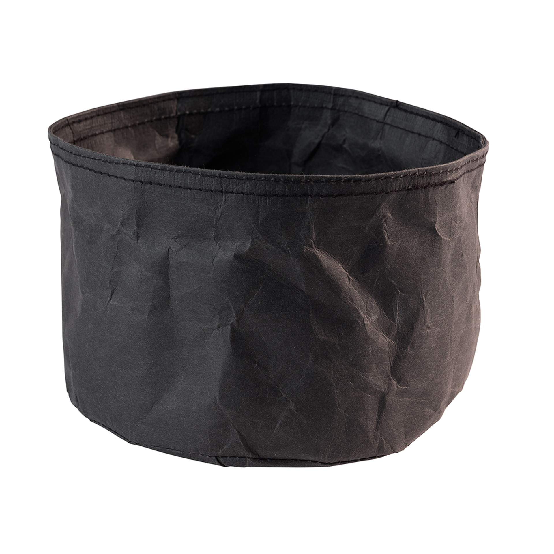 Brottasche - robustes Kraftpapier - Serie Paperbag - schwarz - rund - Abm. 11,0 cm - Ø 17,0 cm - Papier - 30441-B