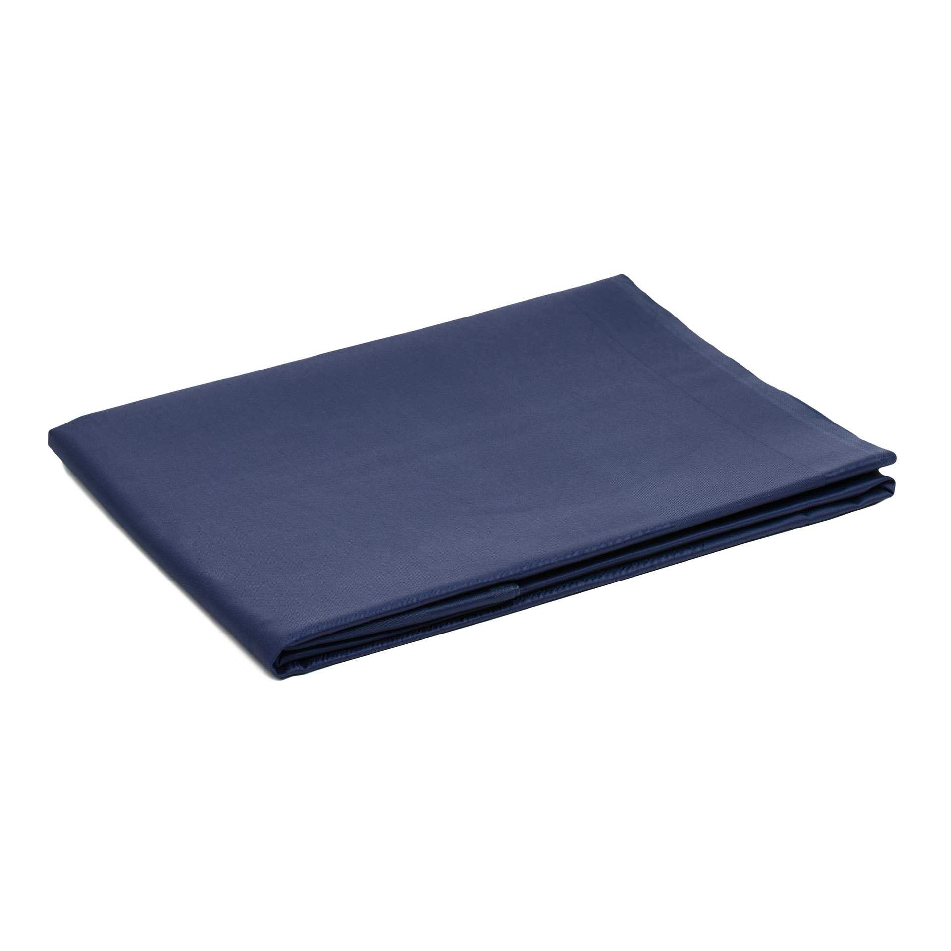 Tischdecke - Atlaskante - Serie TOCCATA - dunkelblau - Abm. 130 x 130 cm - Baumwolle - 3801-55-1313-D