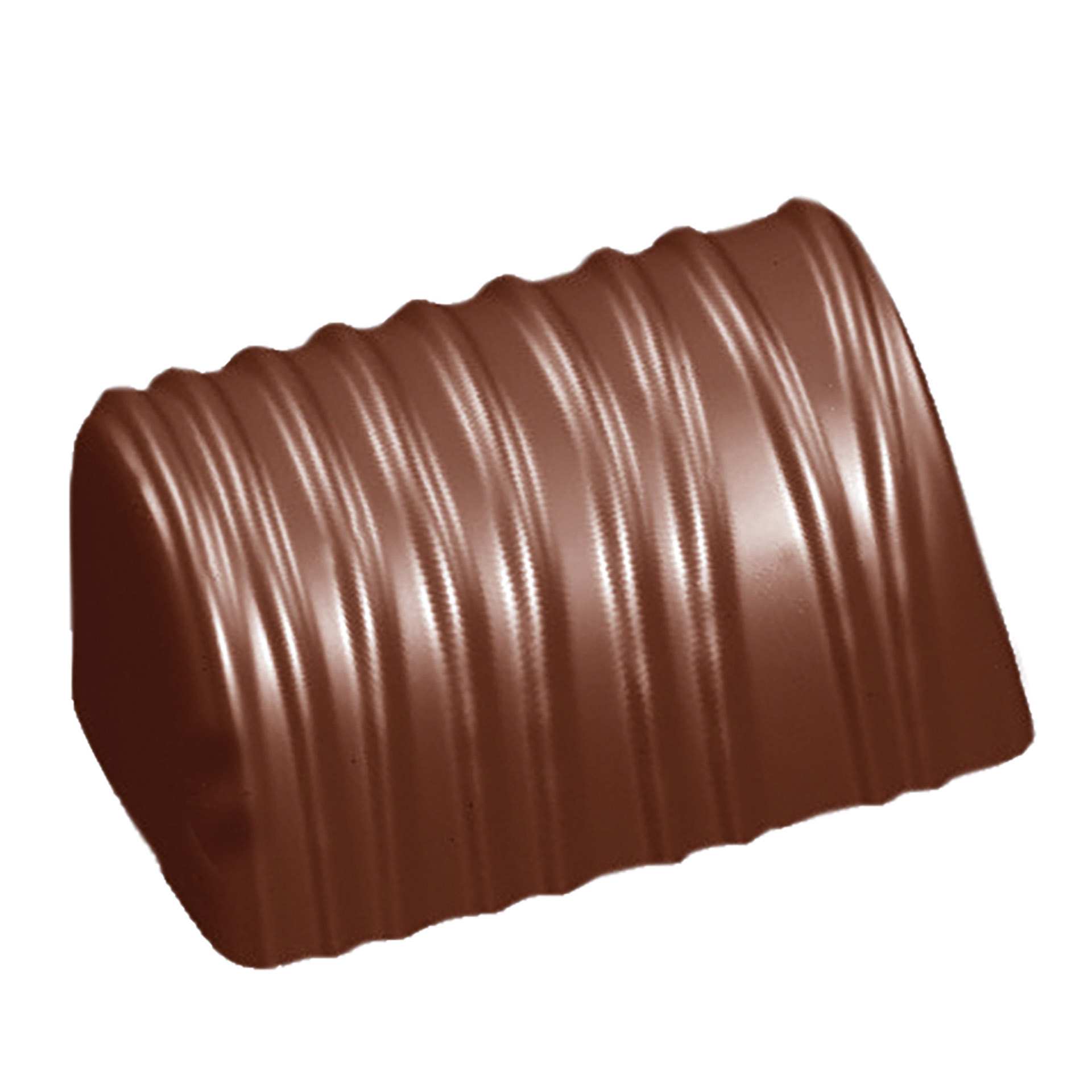 Schokoladen-Form - Buche mit Streife - Abm. 27,5 x 17,5 x 2,4 cm - Polycarbonat - 422432-C