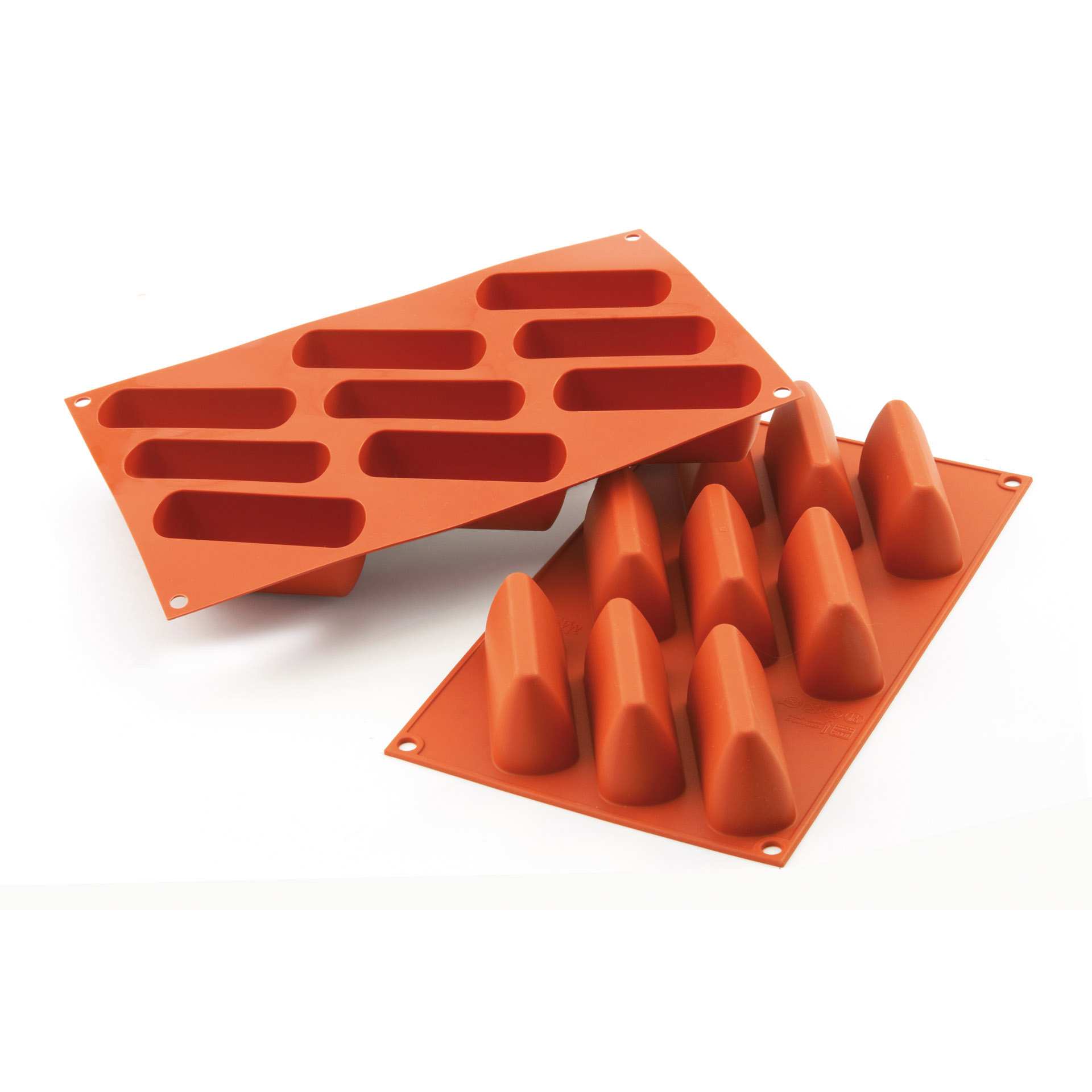 Backform - Nusspraline - Abm. 30,0 x 17,5 x 4,5 cm - Inhalt 9 x 0,085 l - GN 1/3 (325 x 176 mm) - Silikon - 115212-C