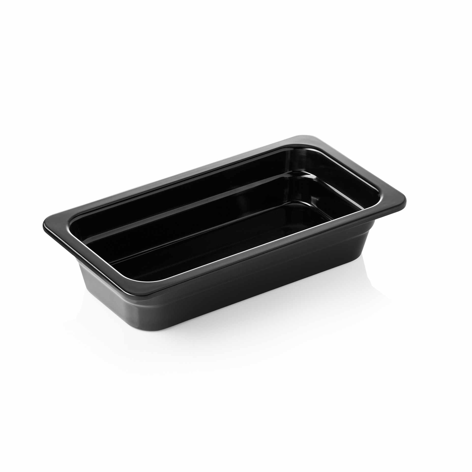 GN-Behälter - Serie GN 65 Black - schwarz - Inhalt 2,5 l - GN 1/3 (325 x 176 mm) - Melamin