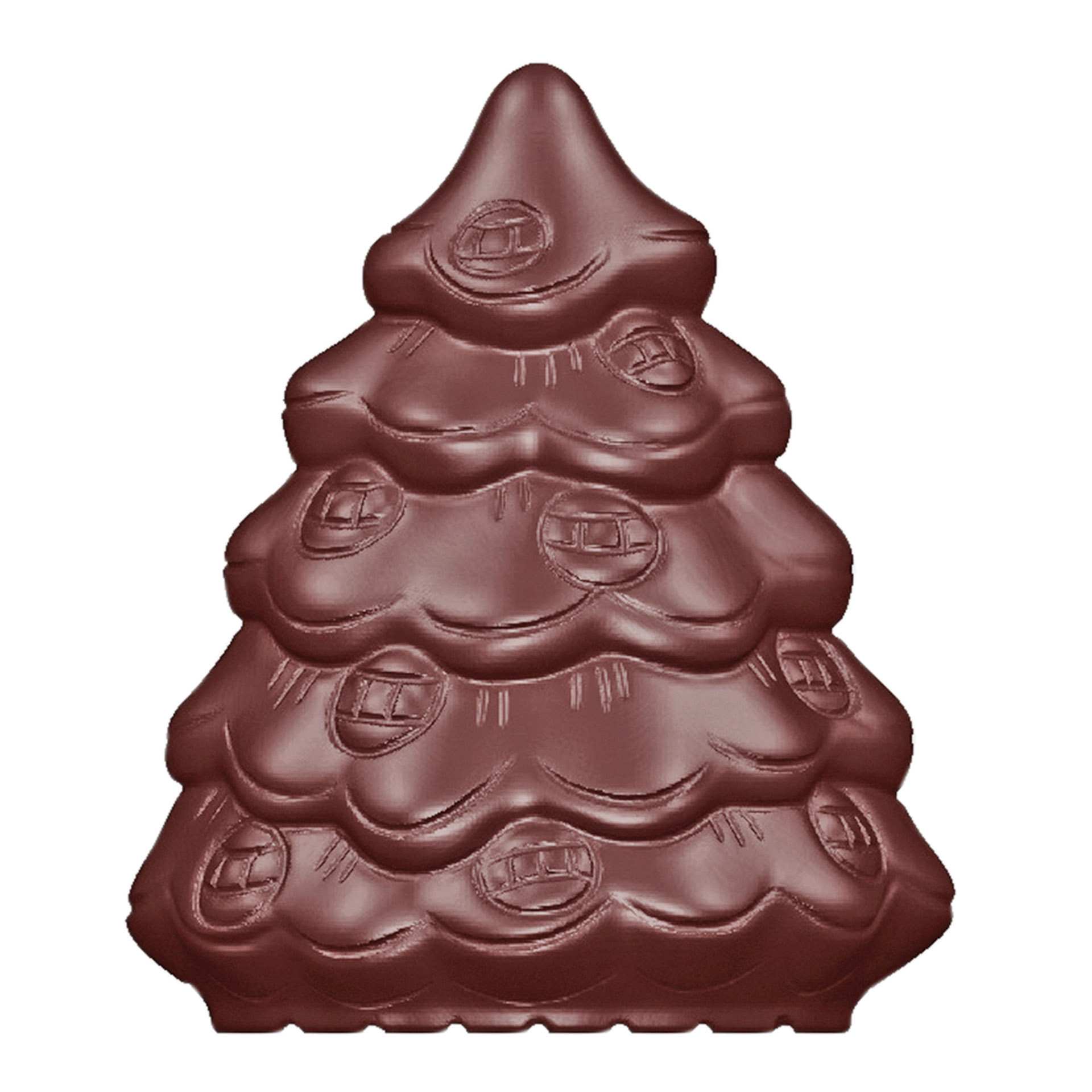 Schokoladen-Form - Weihnachtsbaum - Abm. 27,5 x 13,5 x 2,4 cm - Polycarbonat - 421635-C