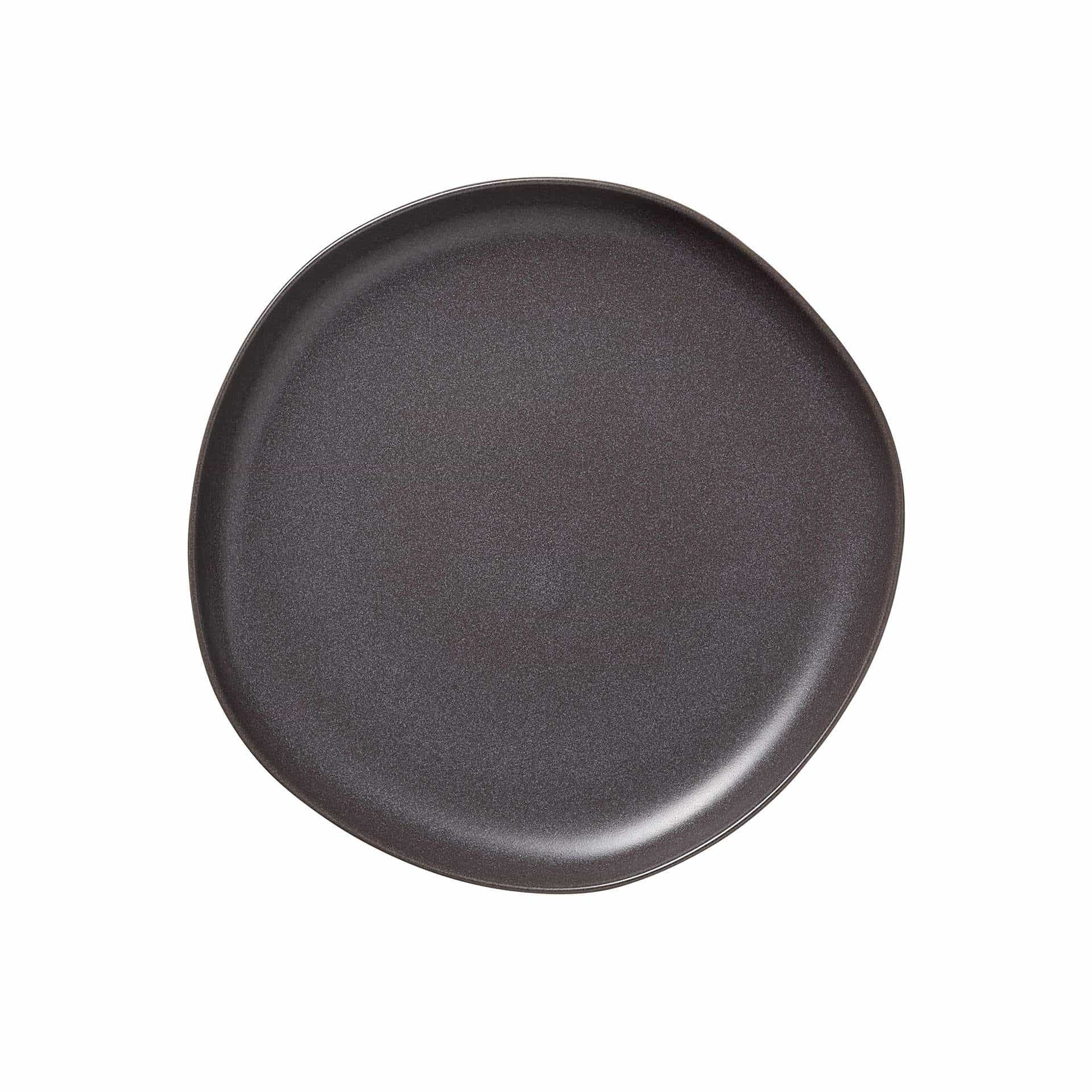 Teller - Set á 6 Stück - Serie Organic+ - stone grey - flach - Abm. 3 cm - Ø 28 cm - Steinzeug - 462201028-A