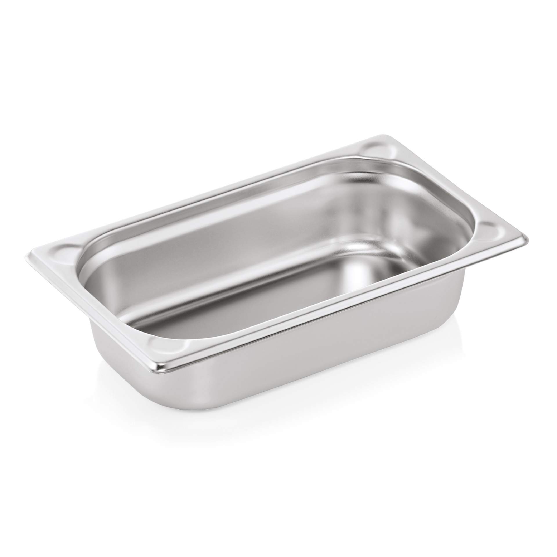 GN-Behälter - mit U-Profil-Ecken - GN 1/4 - 65 mm - Inhalt 1,80 l - Serie 76 - Chromnickelstahl - 7614065-A