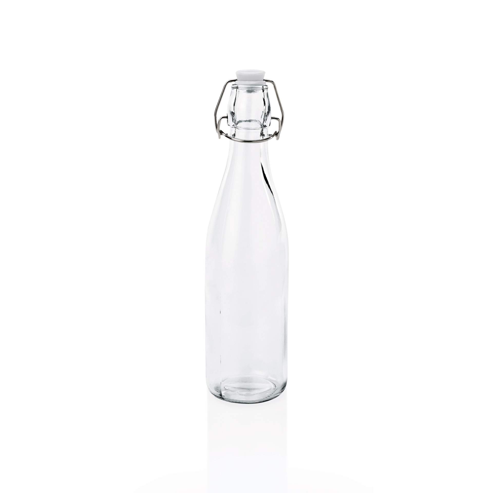 Bügelverschlussflasche - Deckel mit Dichtung - Abm. 27,5 cm -  6,5 cm - Inhalt 0,50 l - Glas - 1788050-A
