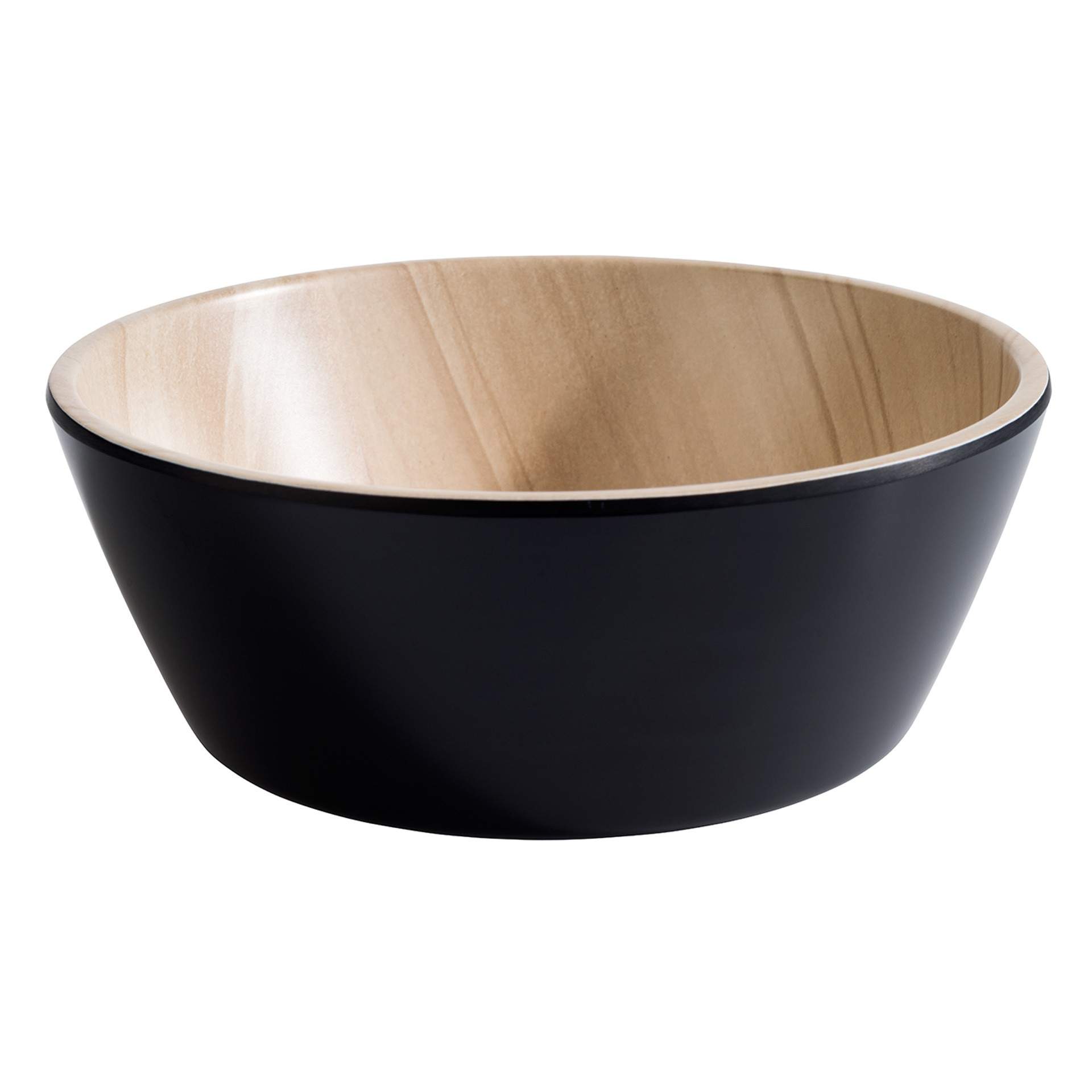Schale - Serie Frida - schwarz / beige - rund - Abm. 5,5 cm - Ø 15,0 cm - Inhalt 0,45 l - Melamin - 84608-B