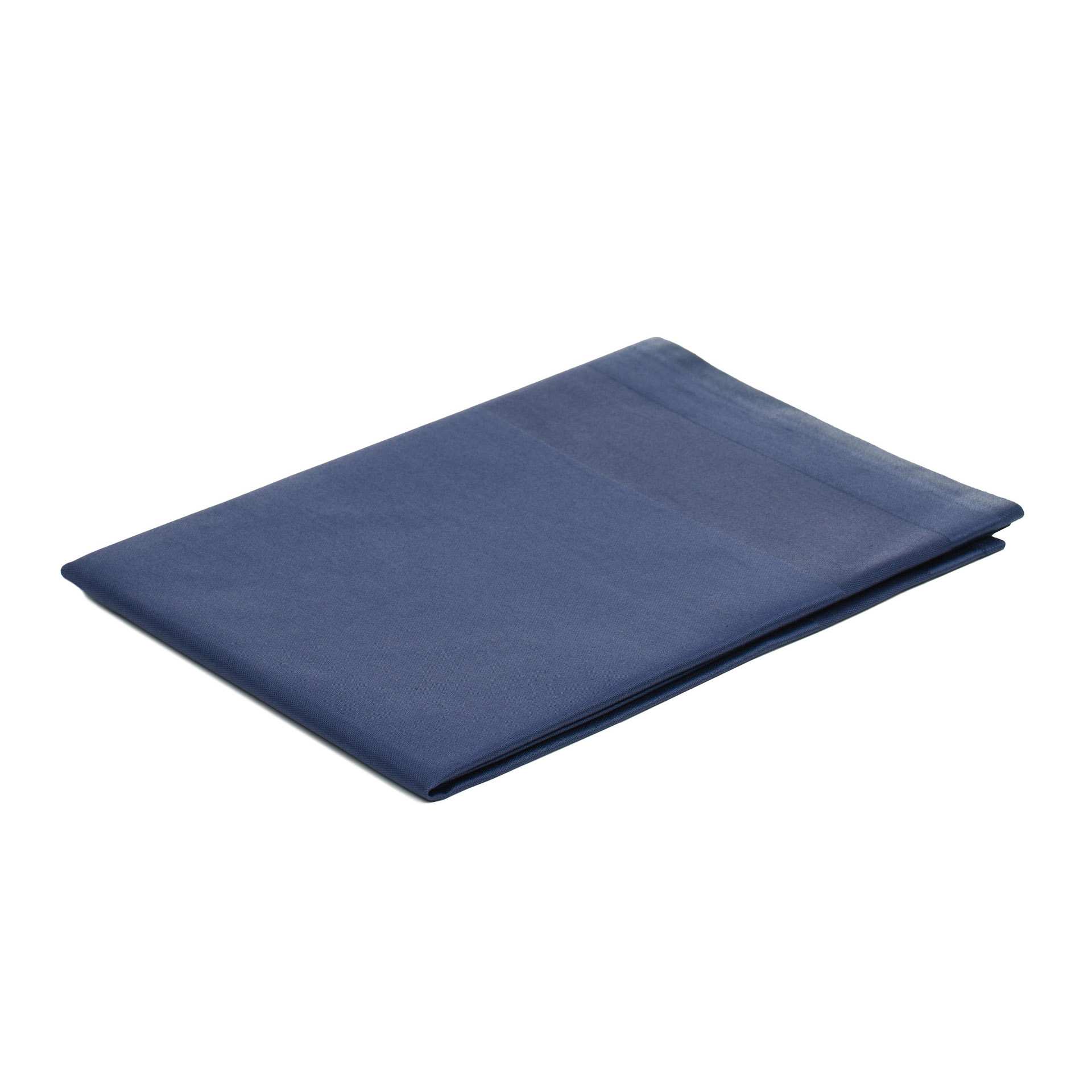 Tischdecke - Atlaskante - Serie TOCCATA - dunkelblau - Abm. 130 x 220 cm - Baumwolle - 3801-55-1322-D