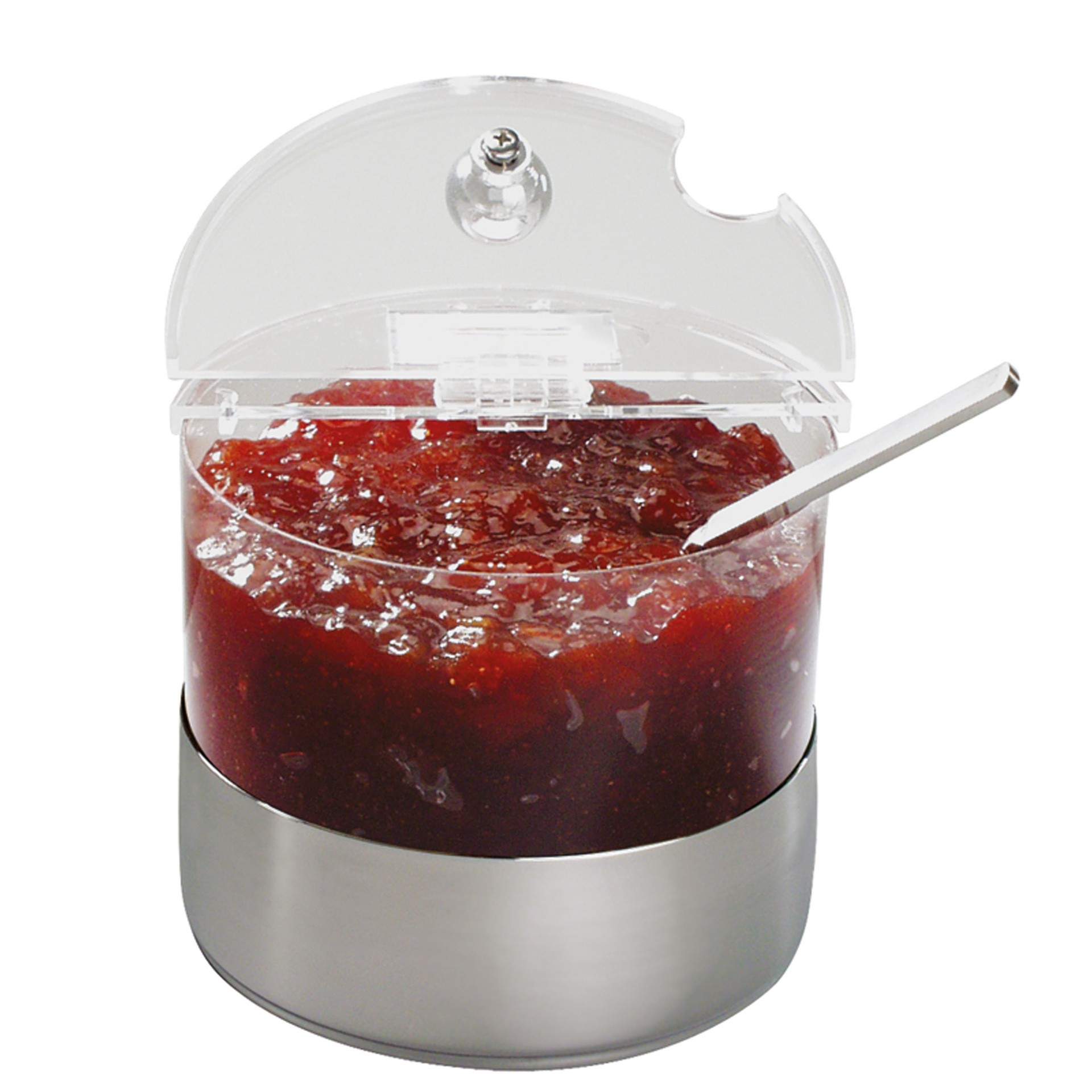 Kühlschale - mit Beschriftungsschild - Serie Top Fresh - matt poliert - rund - Abm. 11,5 cm - Ø 14,0 cm - Inhalt 1,0 l - Buchenholz / Polycarbonat - 11815-B