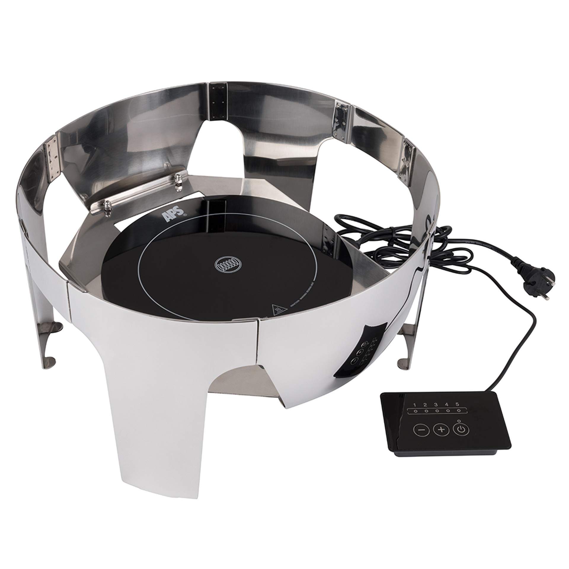 Chafing-Dish - beidseitiger Tragegriff - Serie Easy Induction  - rund - Abm. 48 x 42 x 39 cm - Inhalt 11,0 l - Edelstahl - 12325-B