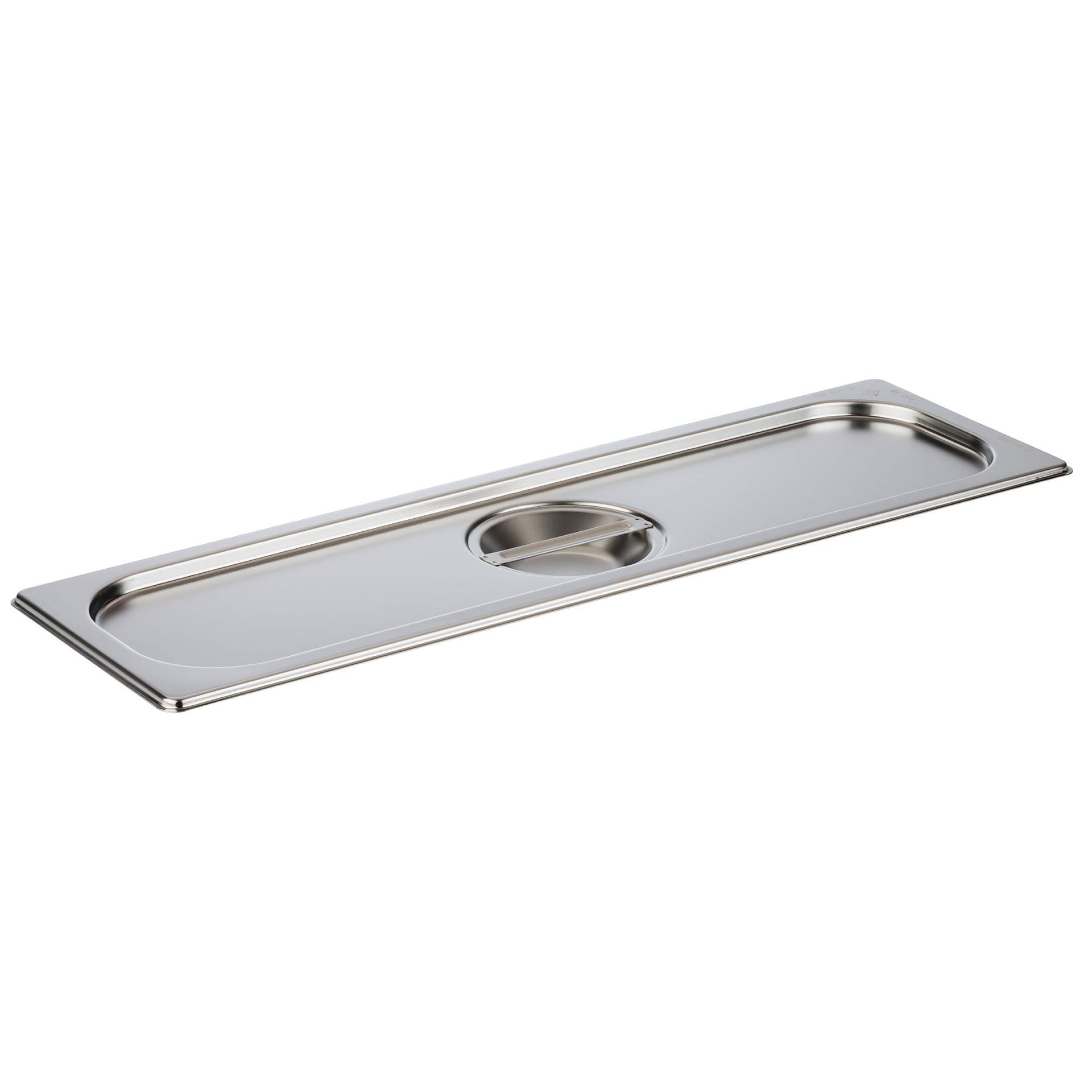 GN-Deckel - ohne Löffelaussparung - GN 2/4 (530 x 162 mm) - Edelstahl - 81895-B