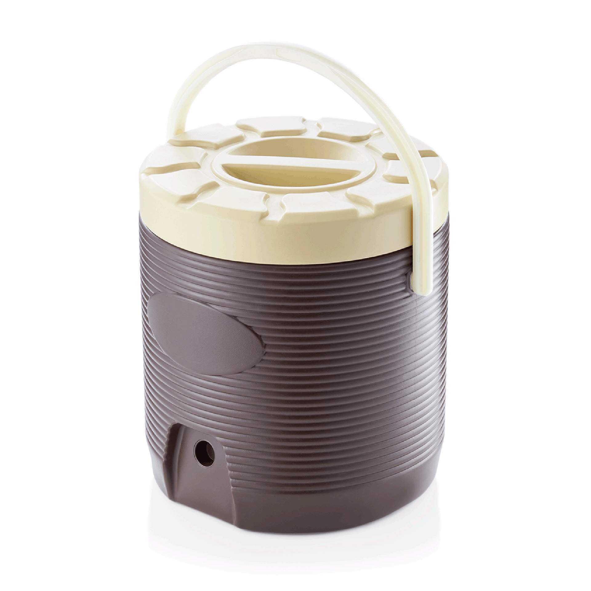 Thermospeisetransportbehälter - Schraubdeckel - braun - Abm. 34 cm - Ø 30,0 cm - Inhalt 12 l - Kunststoff - 3753120-A