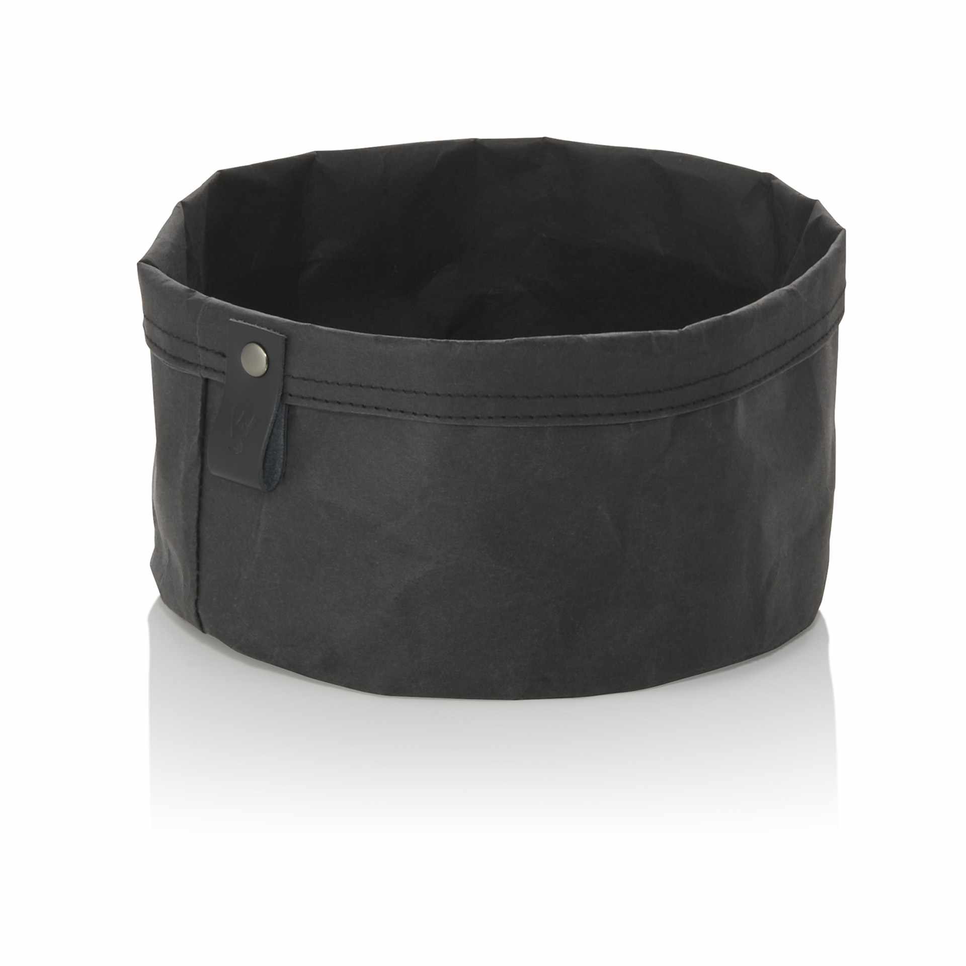 Brottasche - Serie Craft & Crumble - schwarz - Höhe 12,0 cm - Ø 20,0 cm - Kraftpaper