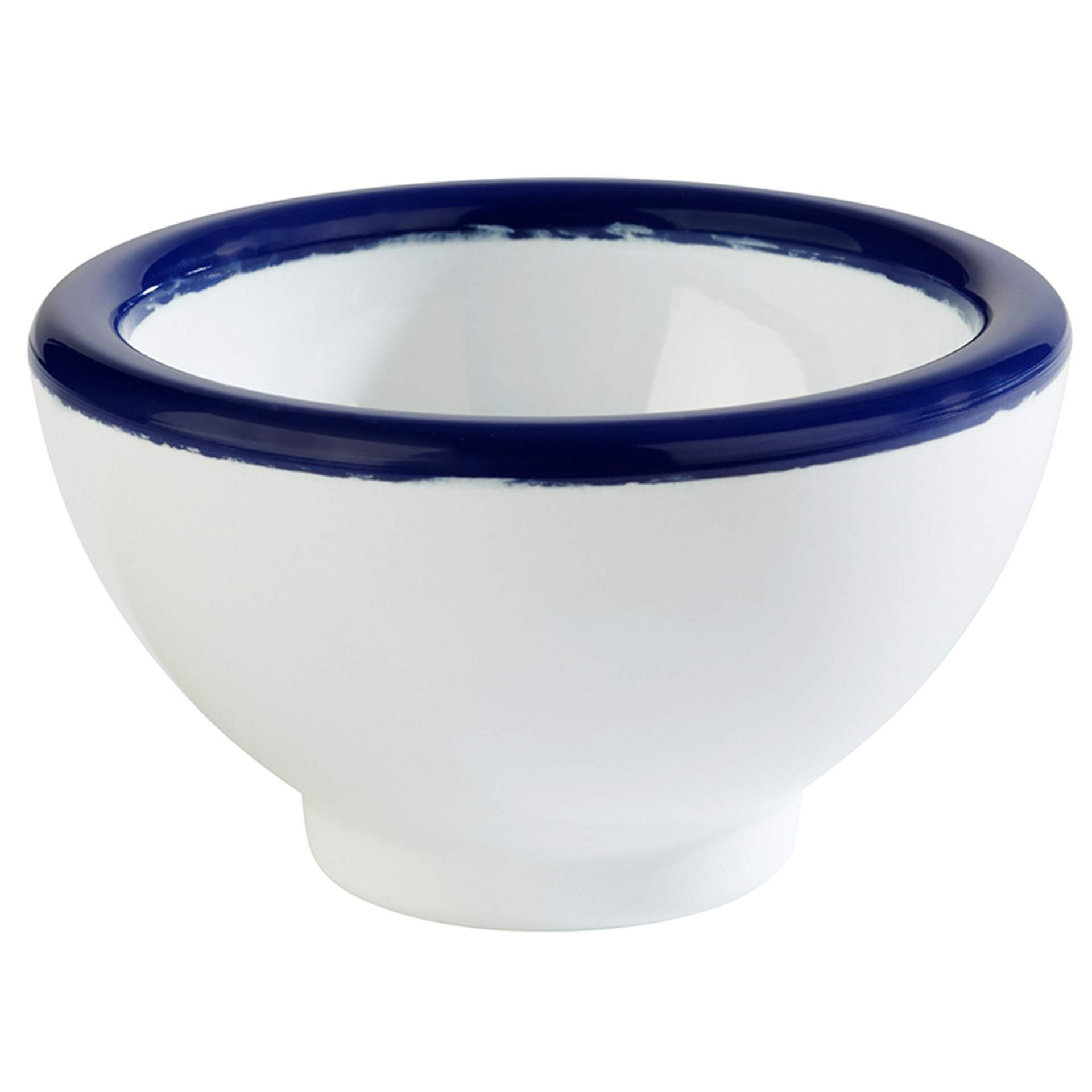 Schale - klassischer Emaille-Look - Serie Pure - weiß / blau - Abm. 4,0 cm - Ø 5,5 cm - Inhalt 0,02 l - Melamin - 84490-B