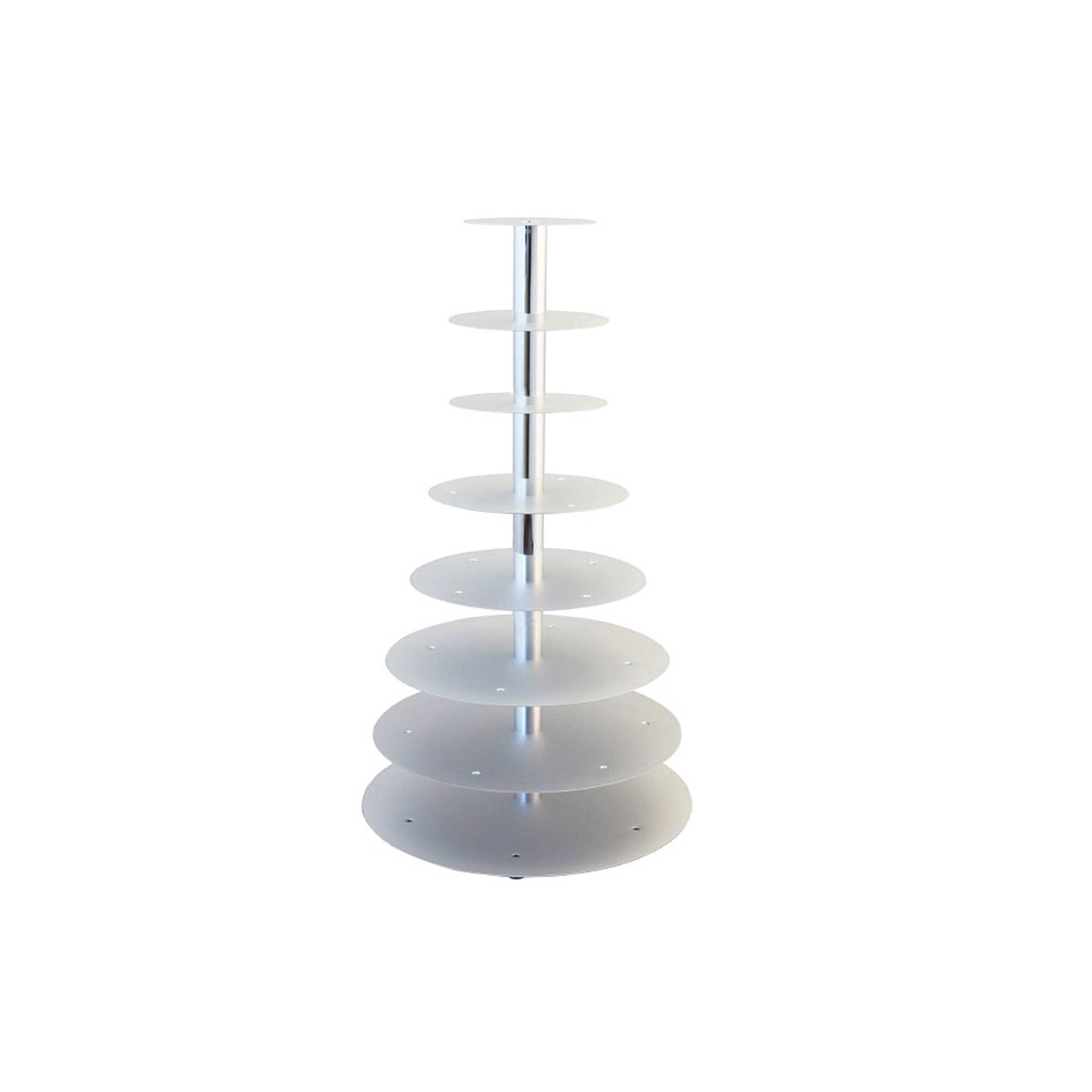 Etagen-Tortenständer - Etagen: 8 - Abm. 56,0 x 56,0 x 8,0 cm - Aluminium - 146008-C