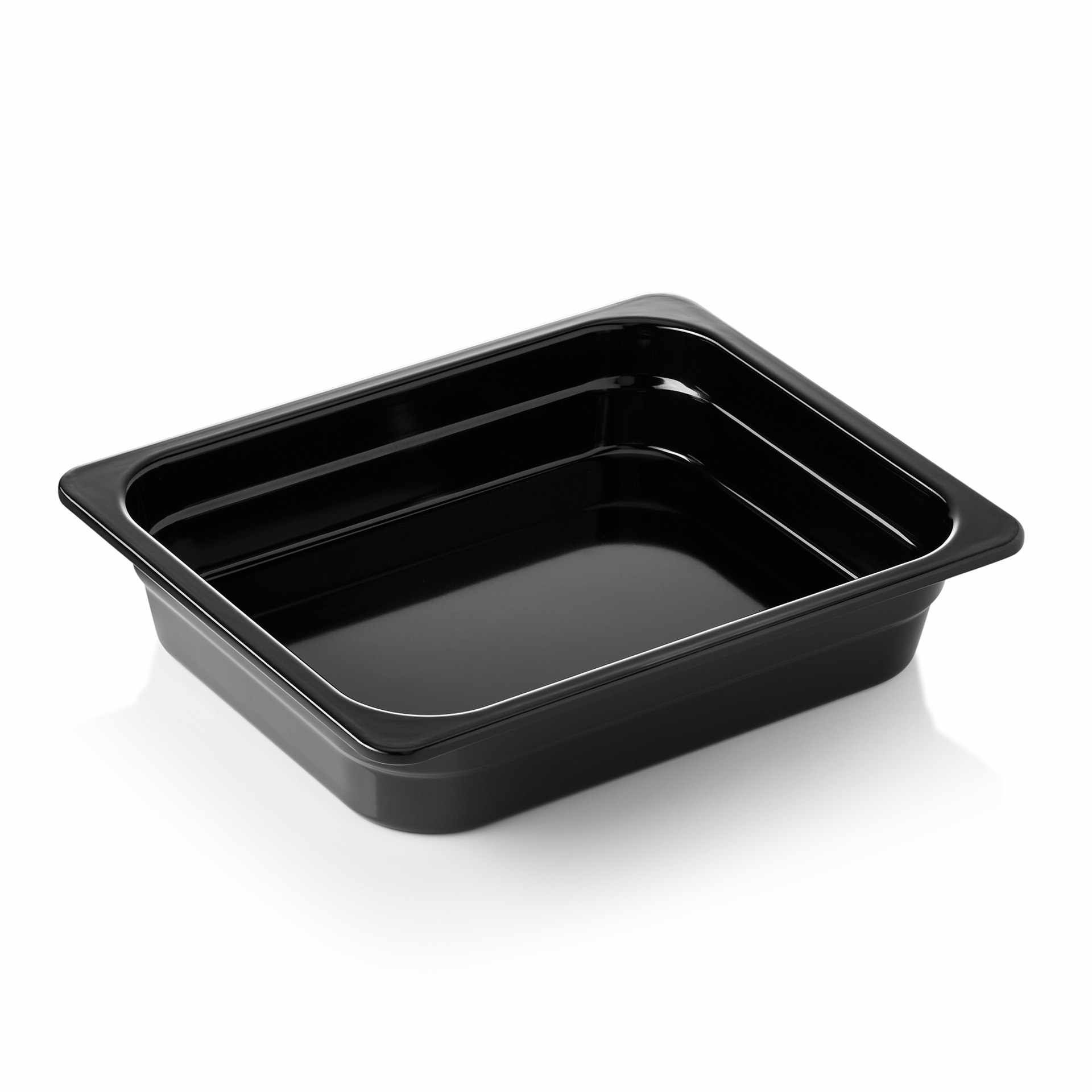 GN-Behälter - Serie GN 65 Black - schwarz - Inhalt 4,0 l - GN 1/2 (325 x 265 mm) - Melamin