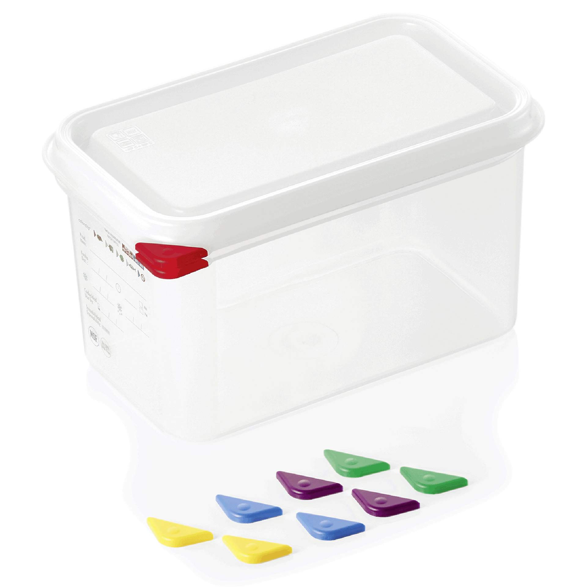 GN-Behälter - mit Deckel - Serie 86 - Inhalt 4,3 l - GN 1/4 (265 x 162 mm) - 150 mm - Polypropylen - 8614150-A