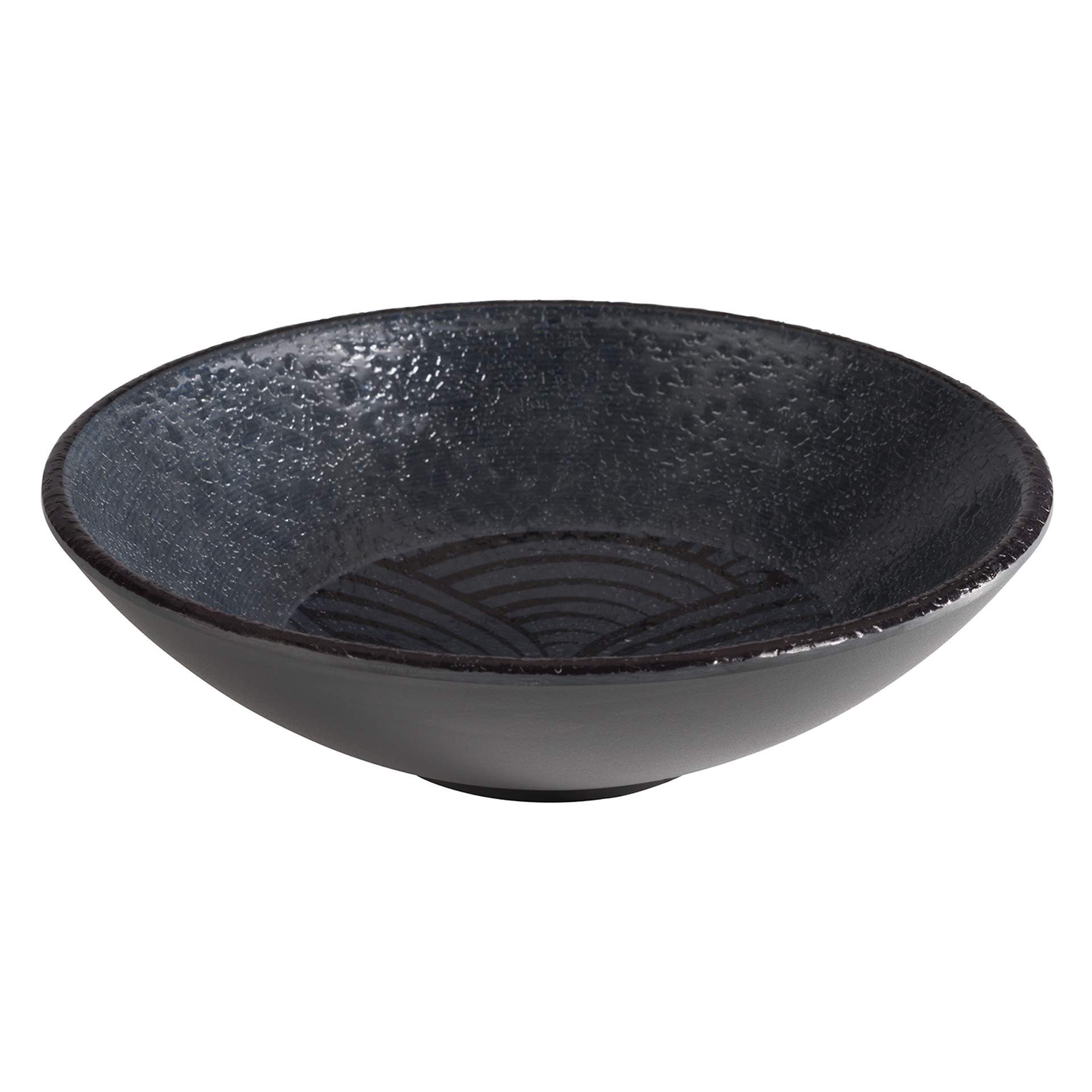 Schale - Serie Dark Wave - schwarz - rund - Abm. 5,0 cm - Ø 17,0 cm - Inhalt 0,50 l - Melamin - 84910-B