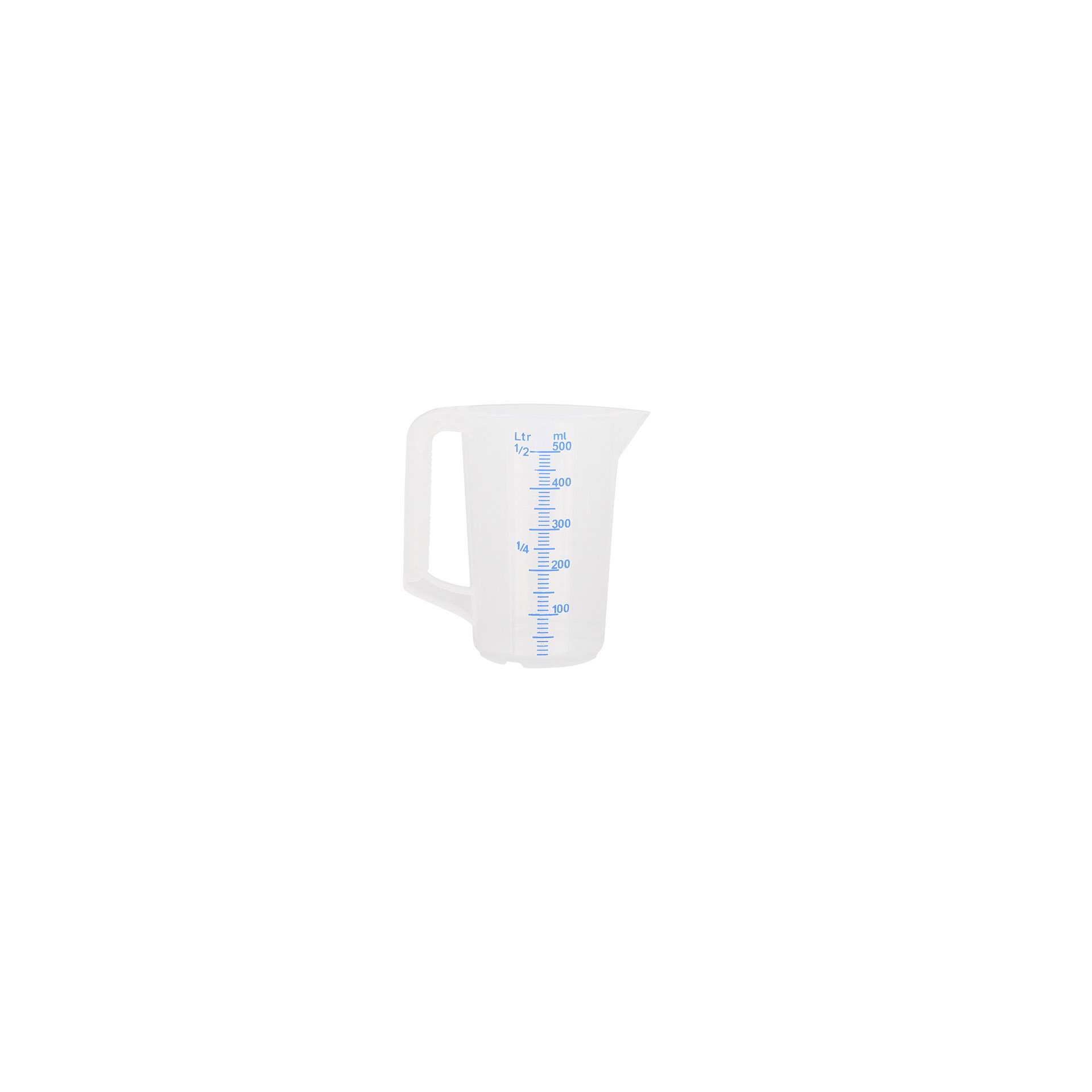 Meßbecher - natur - Abm. 13,5 x 9,5 x 13,5 cm - Inhalt 0,5 l - Polypropylen - 200011-C