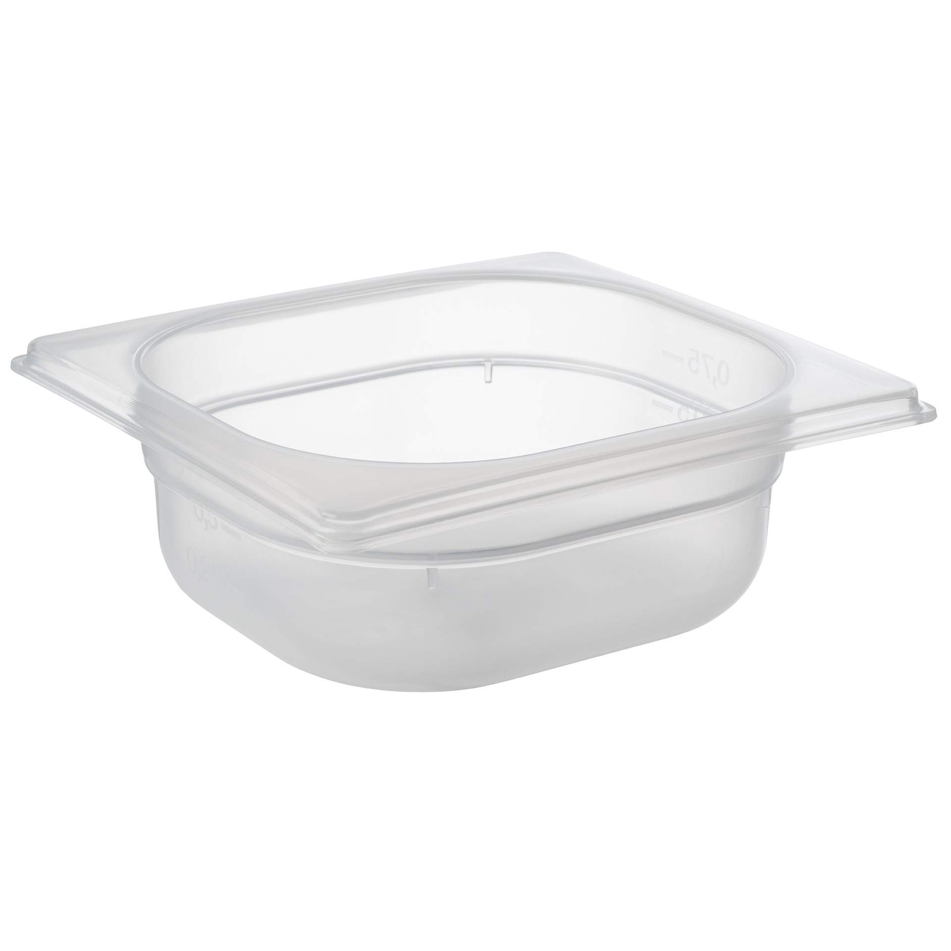 GN-Behälter - milchig-transparent - Inhalt 1,0 l - GN 1/6 (176 x 162 mm) - 65 mm - Polypropylen - 82136-B