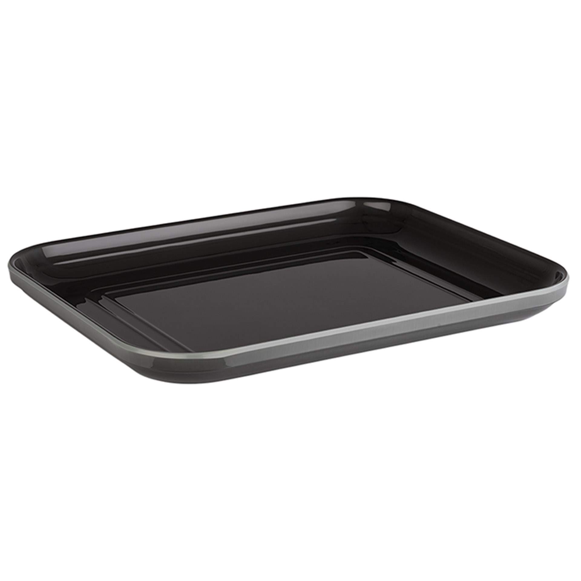 GN-Tablett - Serie Emma - grau - Abm. 26,5 x 32,5 x 3,0 cm - GN 1/4 - Melamin - 85124-B