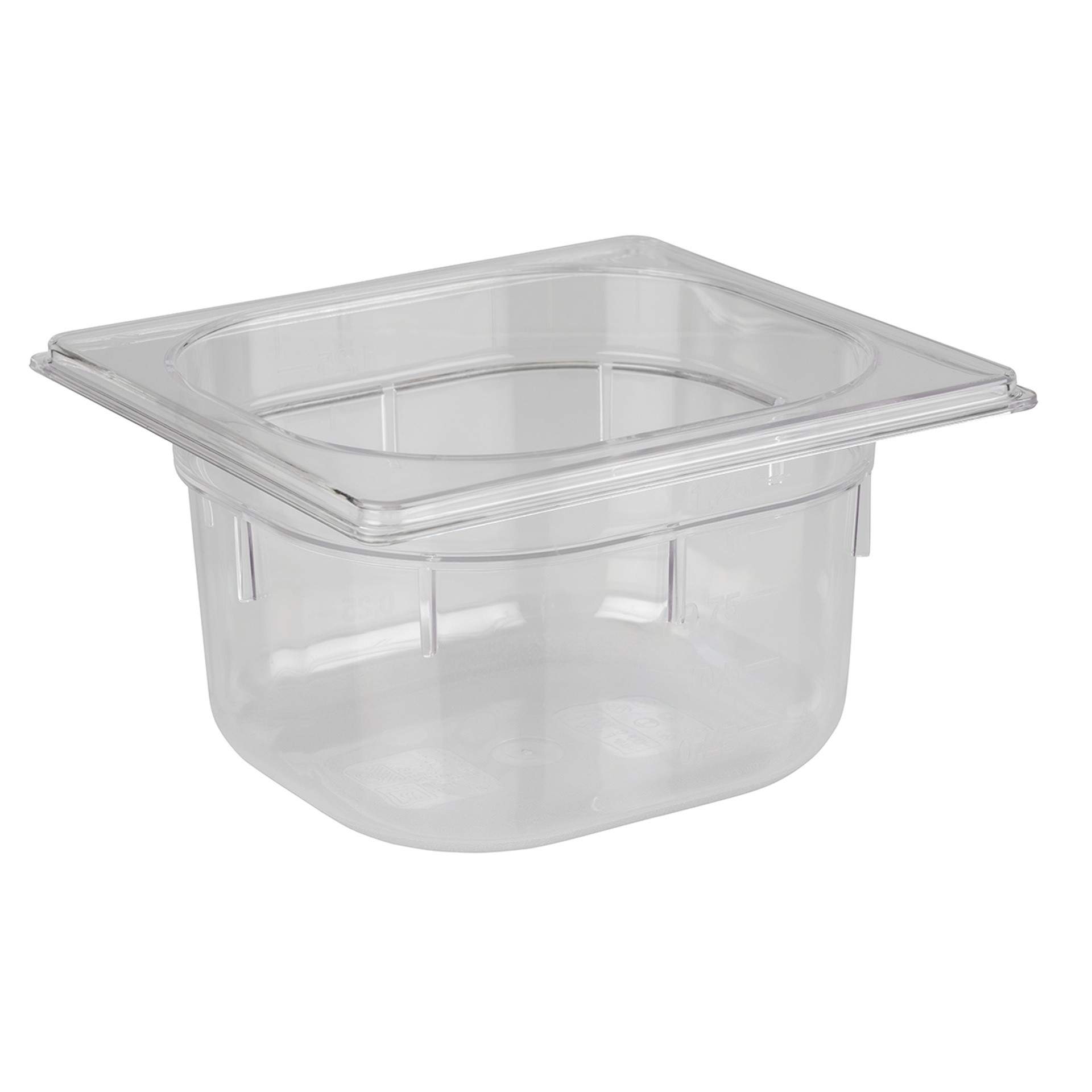 GN-Behälter - transparent - Inhalt 1,5 l - GN 1/6 (176 x 162 mm) - 100 mm - Polycarbonat - 82038-B