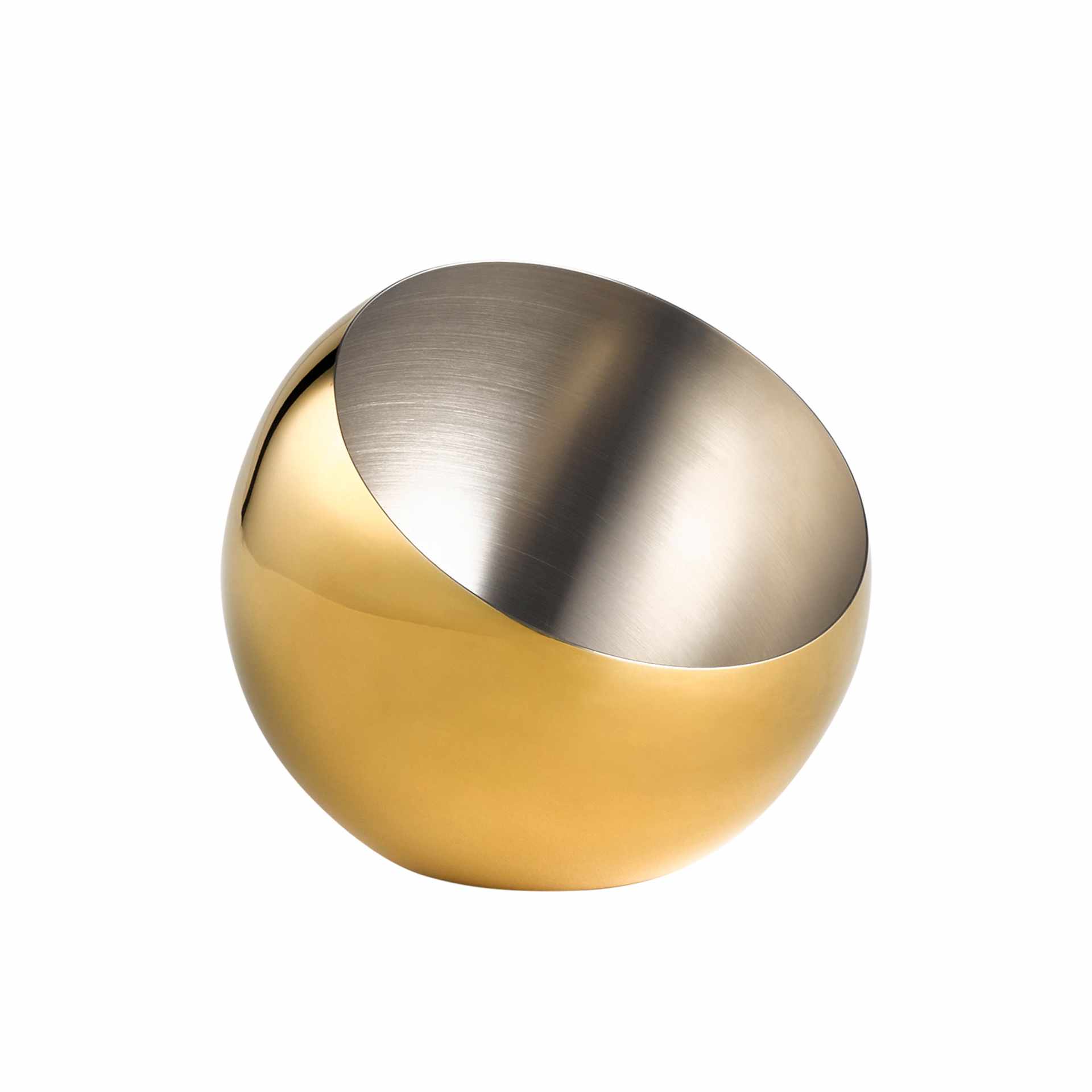 Schale - Serie Sphere - Gold-Look - rund - Höhe 15,0 cm - Ø 16 cm - Inhalt 0,80 l - Edelstahl - 40773-B