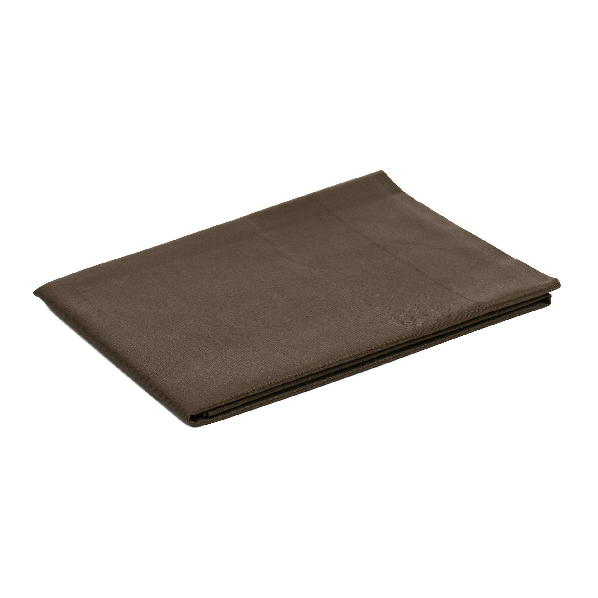 Tischdecke - Atlaskante - Serie TOCCATA - braun - Abm. 100 x 100 cm - Baumwolle - 3801-72-1010-D