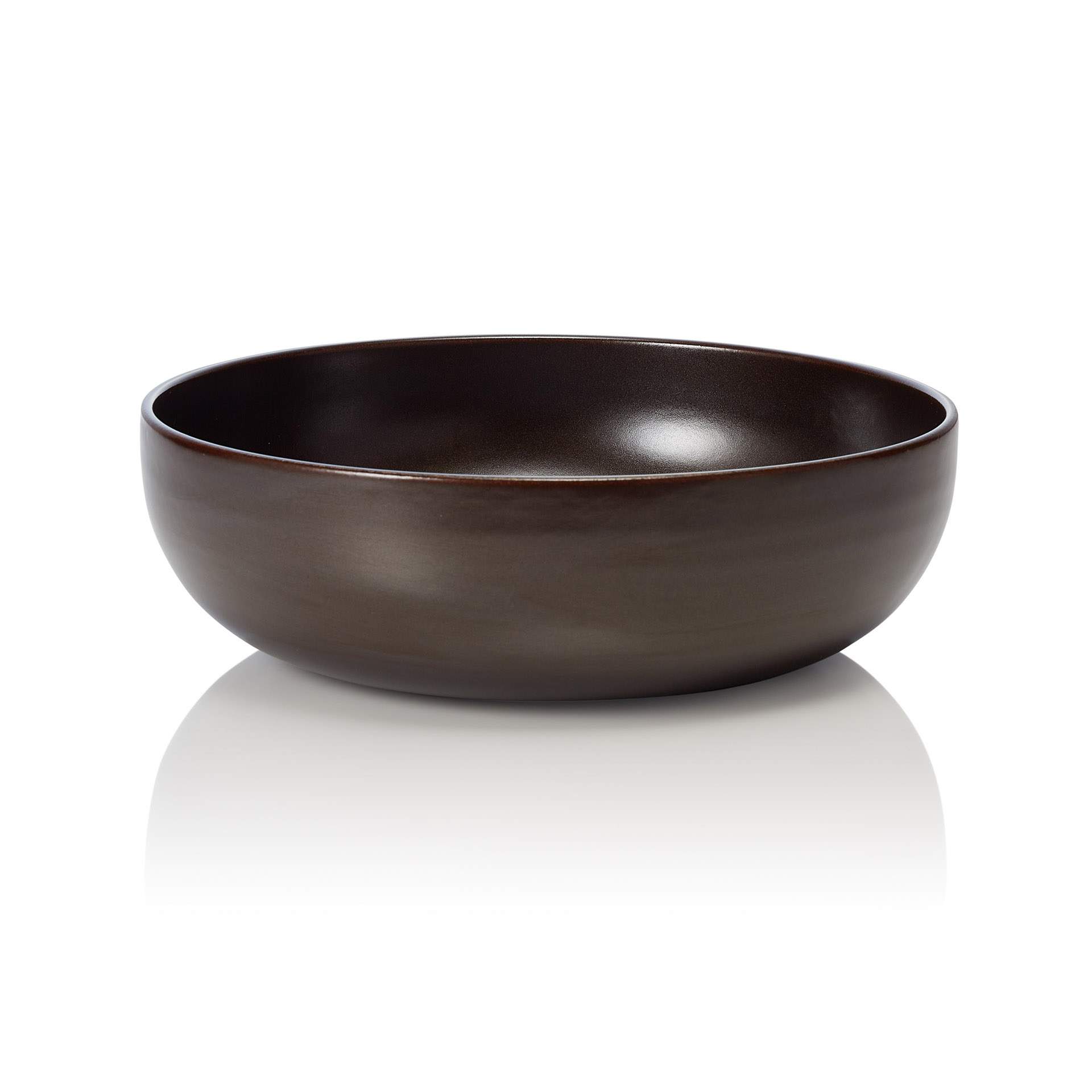 Schale - Serie One - metallic brown - rund - Abm. 8,5 cm - Ø 26 cm - Steinzeug - 452003026-A