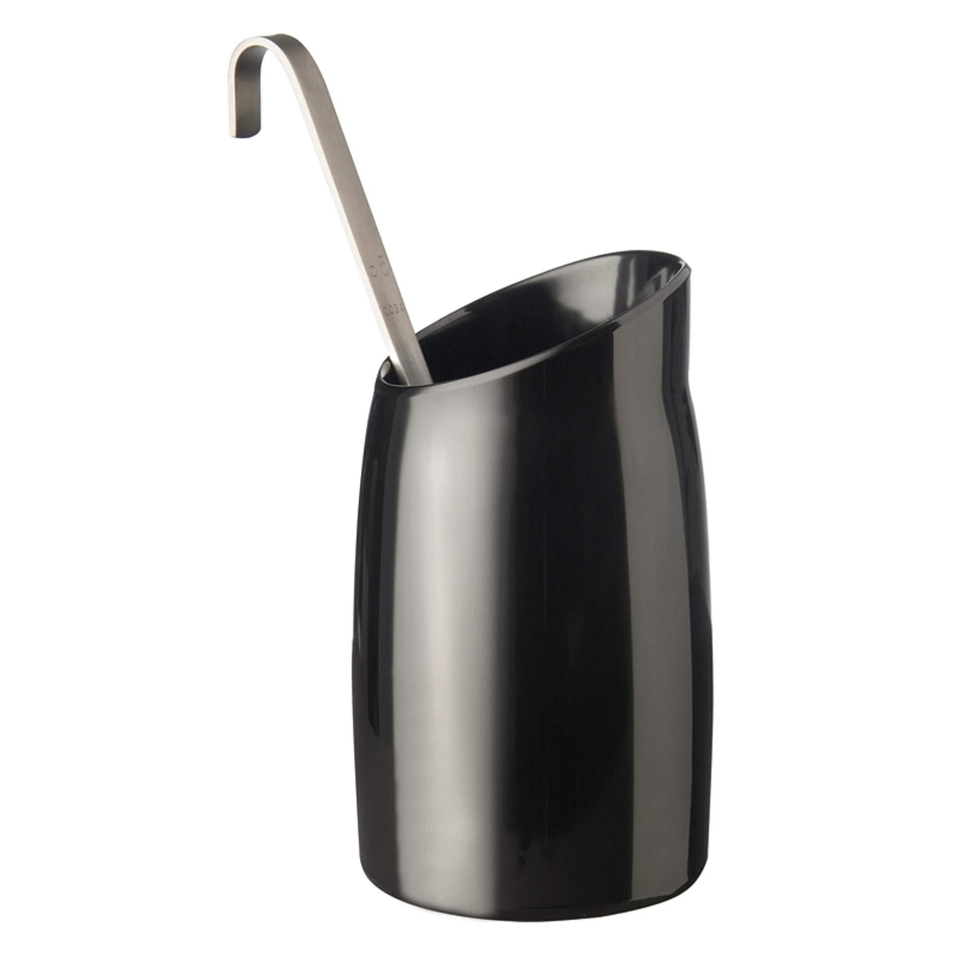 Dressingtopf - elegante Form - Serie Casual - schwarz - Abm. 21,5 cm - Ø 12,0 cm - Inhalt 1,0 l - Melamin - 83868-B