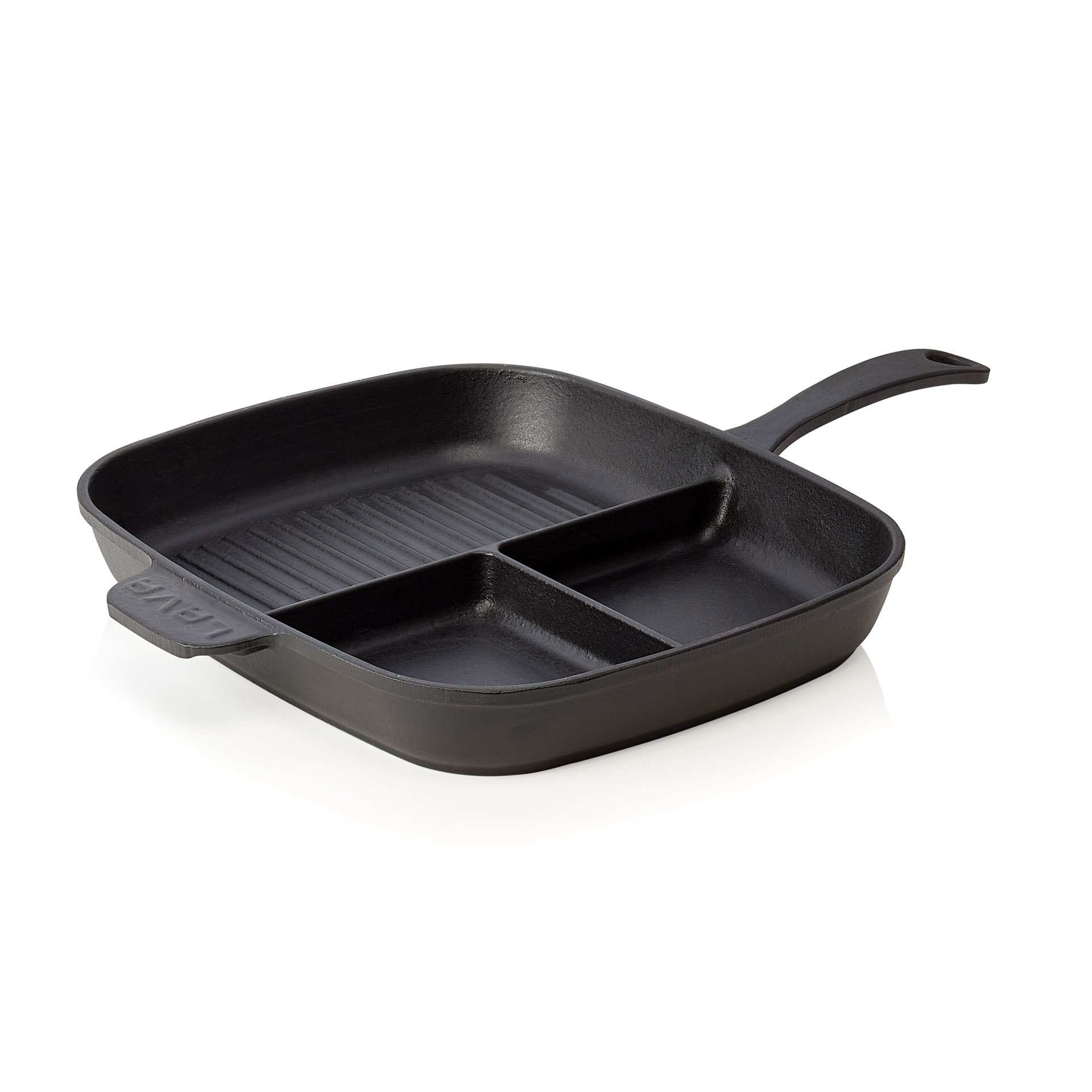 Grillpfanne - mit angegossenem Stielgriff - Serie Lava - rechteckig - Abm. 33 x 26 x 4,5 cm - 367603030-A