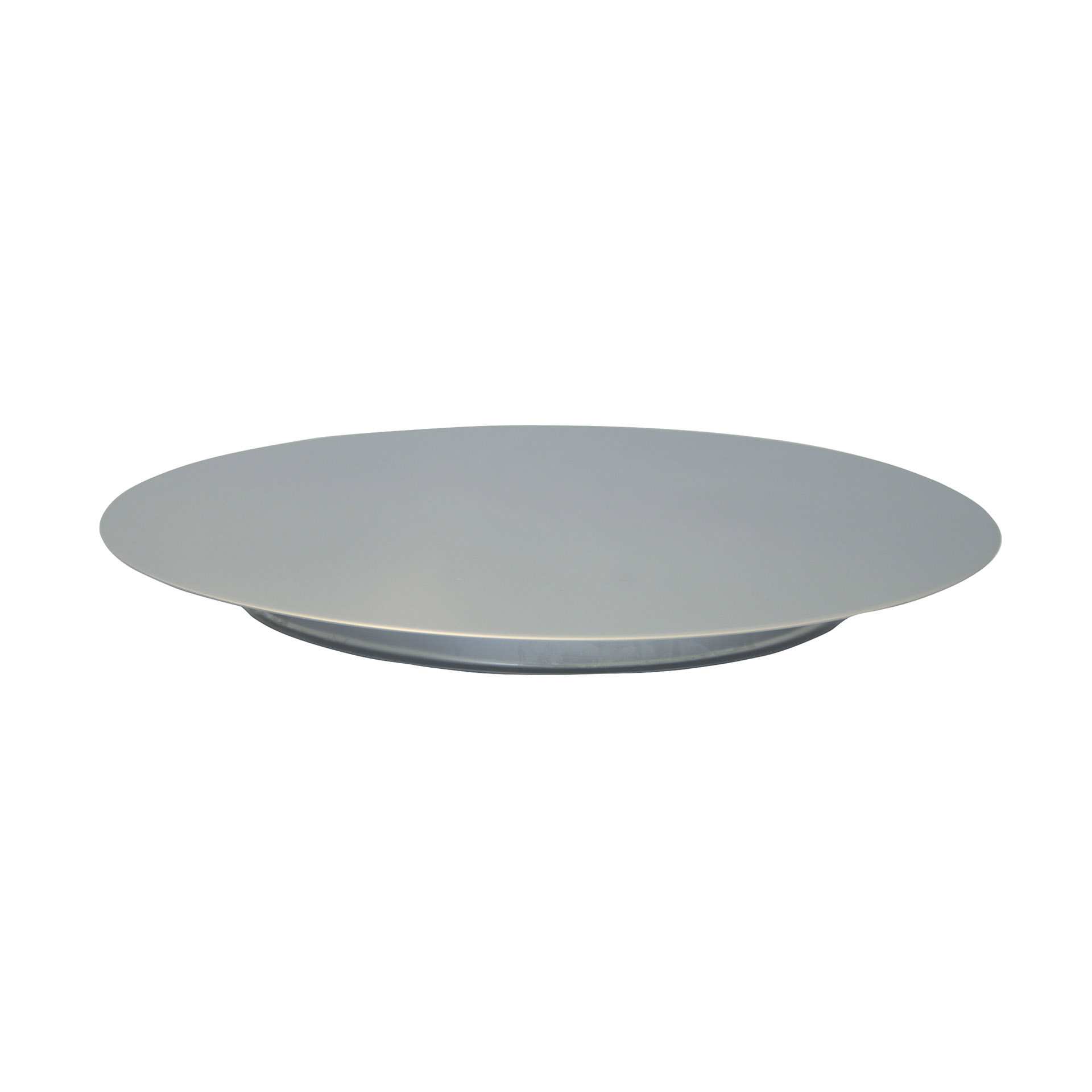 Tortenplatte - mit Ringfuß - Abm. 36,0 x 36,0 x 3,0 cm - Edelstahl - 154004-C