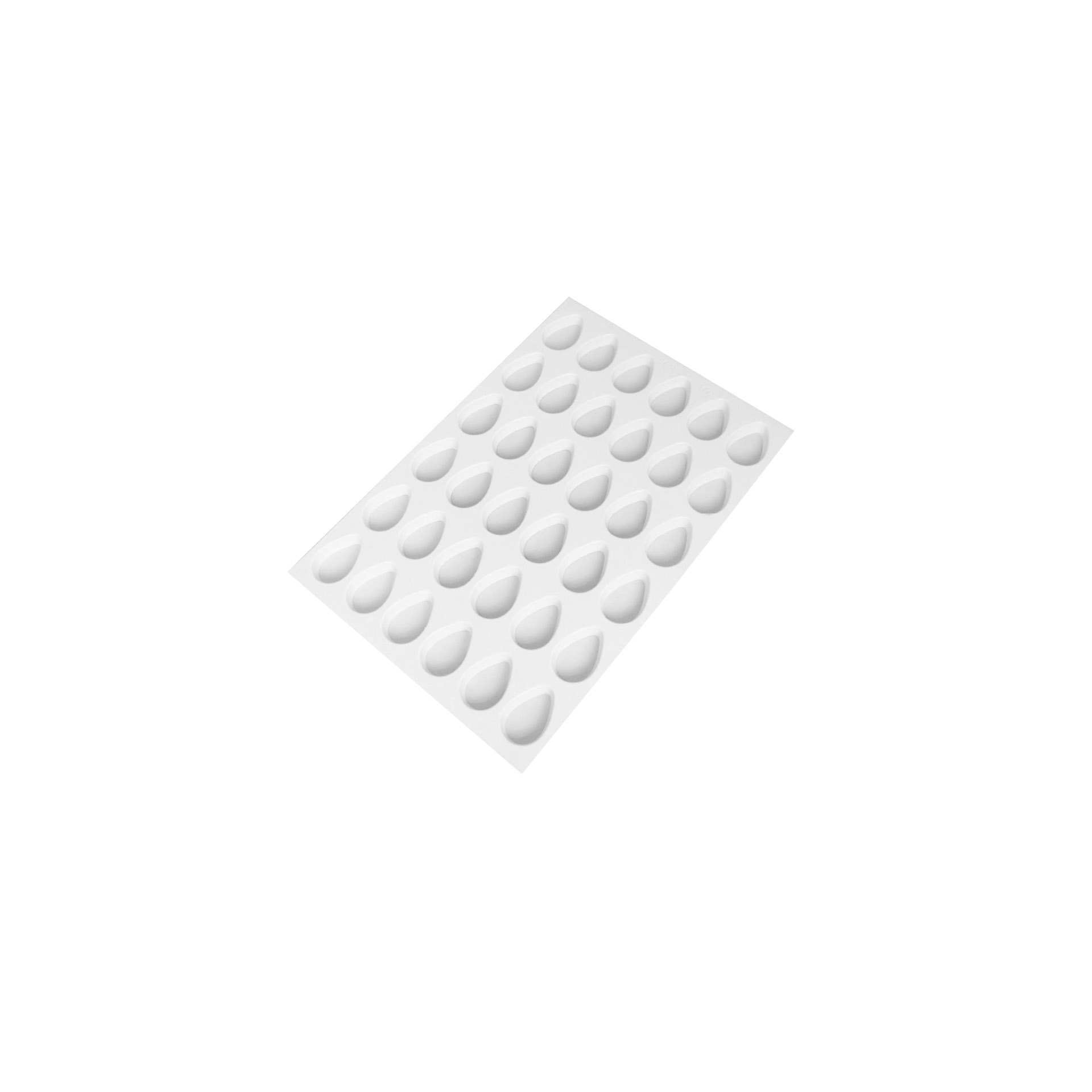 Ausstechmatte - Tropfen Munzenmandeln - Abm. 57,5 x 39,0 x 1,8 cm - Polystyrol - 166010-C