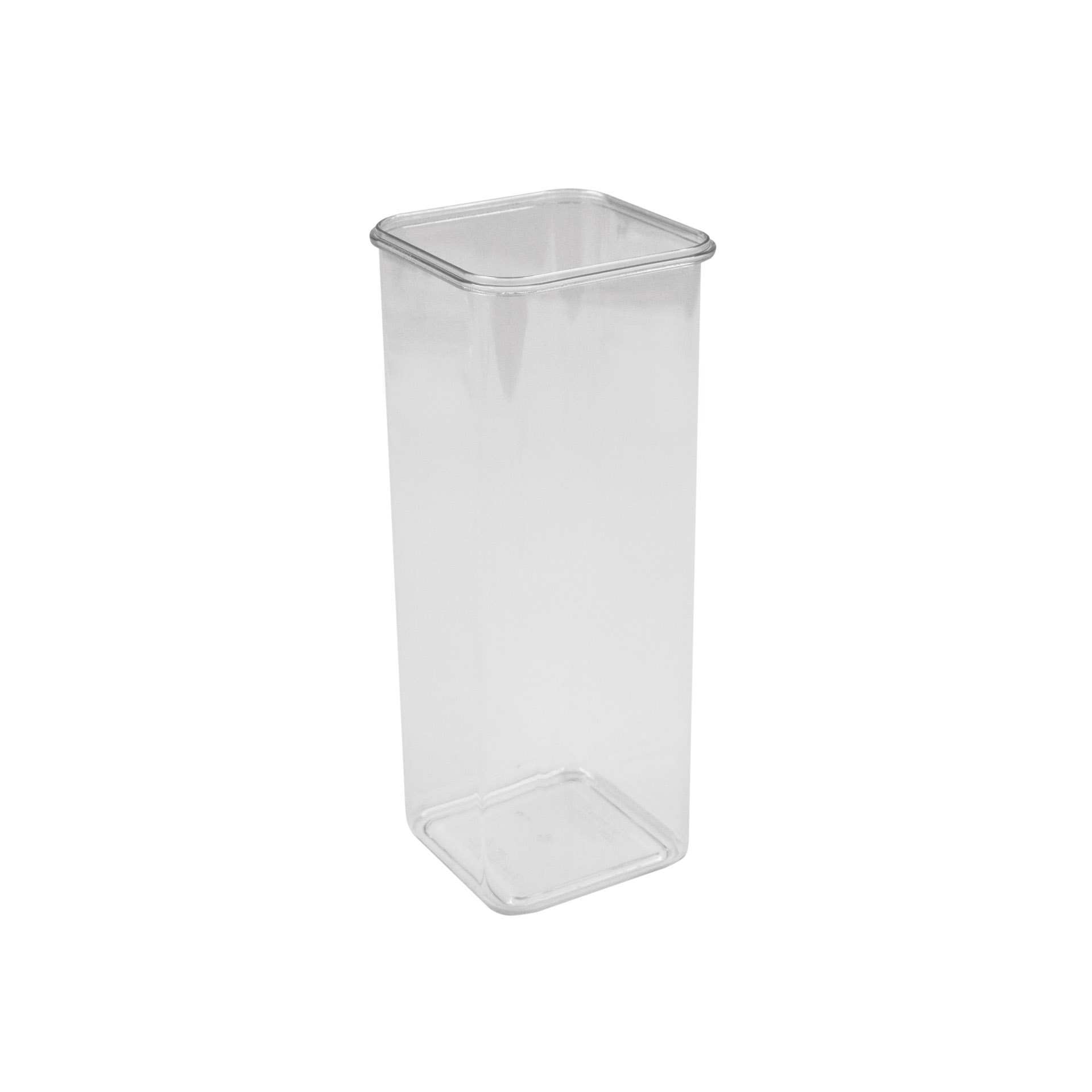 Vorratsdose - mit Deckel - transparent - quadratisch - Abm. 10,5 x 10,5 x 26,5 cm - Inhalt 2,0 l - Polystyrol - 152918-C