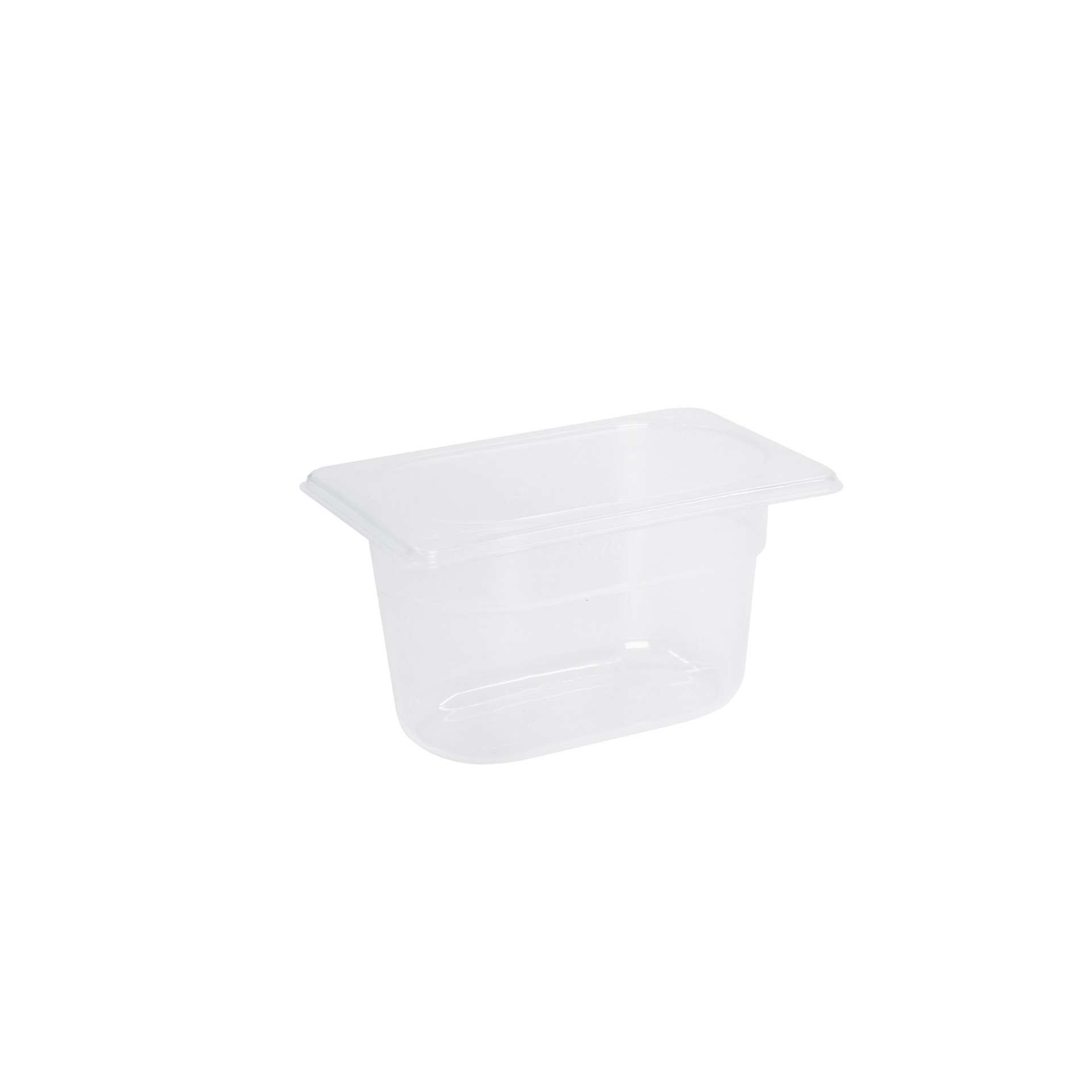GN-Behälter - Abm. 17,6 x 10,8 x 10,0 cm - Inhalt 0,9 l - GN 1/9 (176 x 108 mm) - 100 mm - Polypropylen - 530051-C