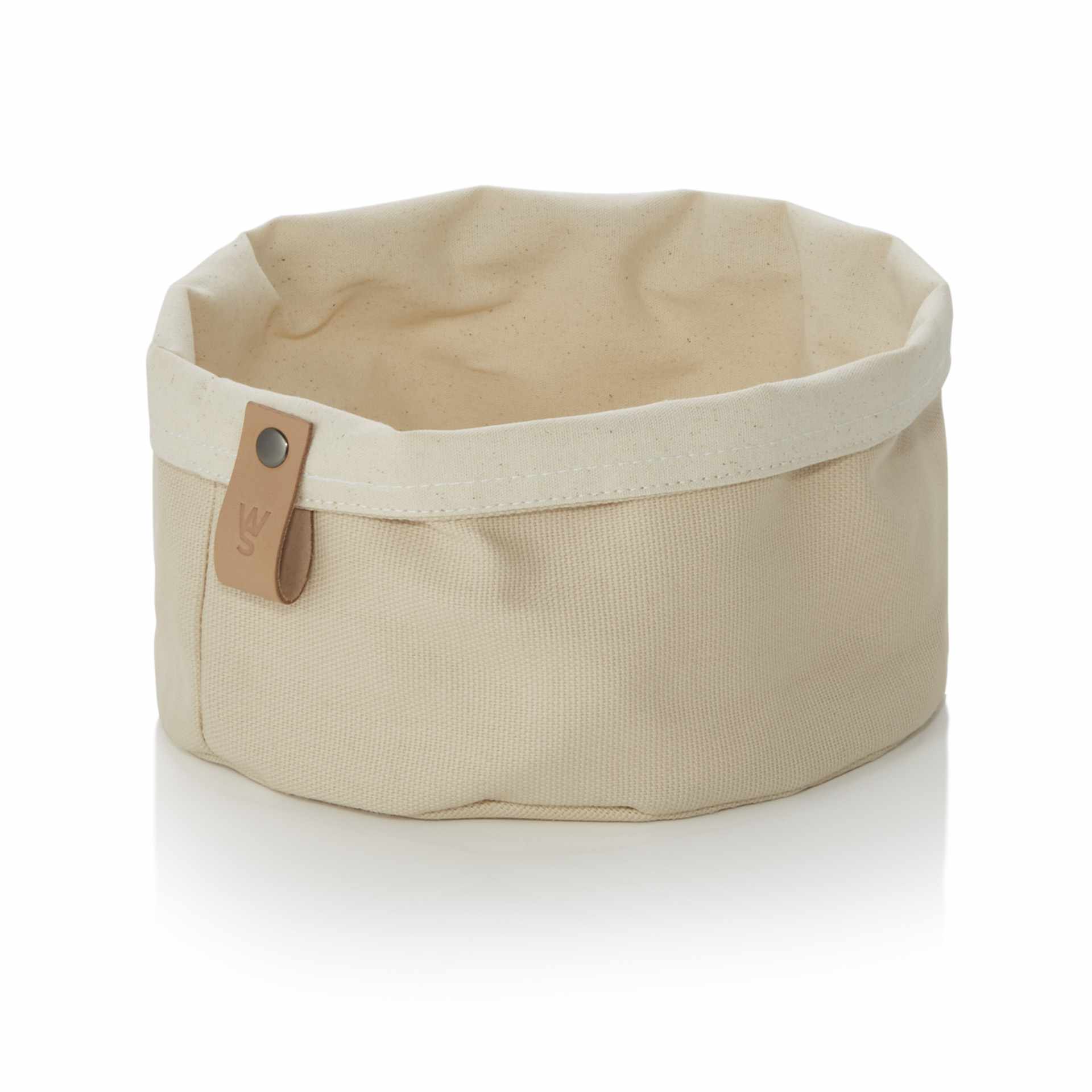 Brottasche - Serie Flip Cotton - cream - Höhe 12,0 cm - Ø 20,0 cm - Canvas