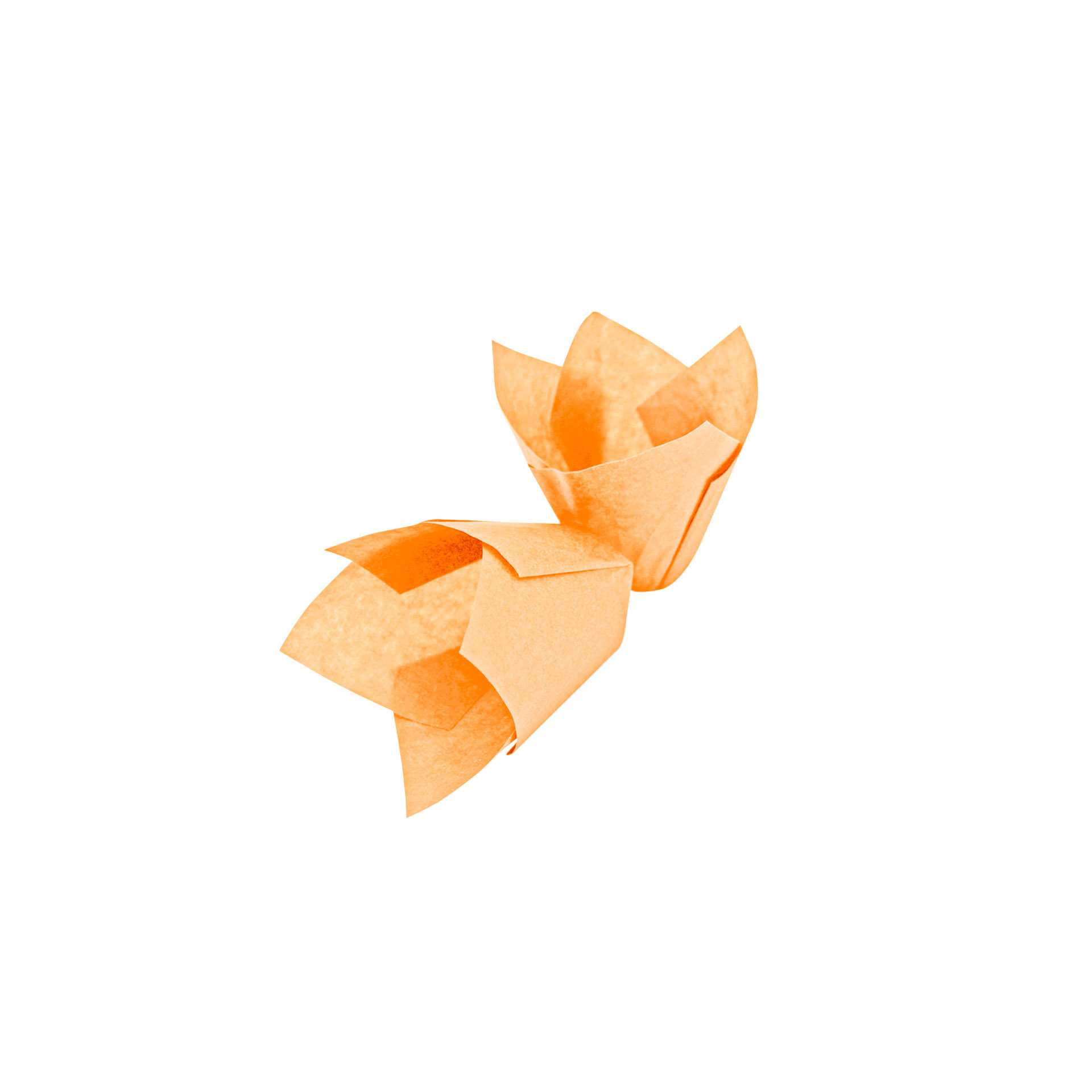 Muffinform - Muffin Form TULPE - orange - Abm. 5,0 x 3,8 x 5,5 cm - Pergamentersatz - 122276-C