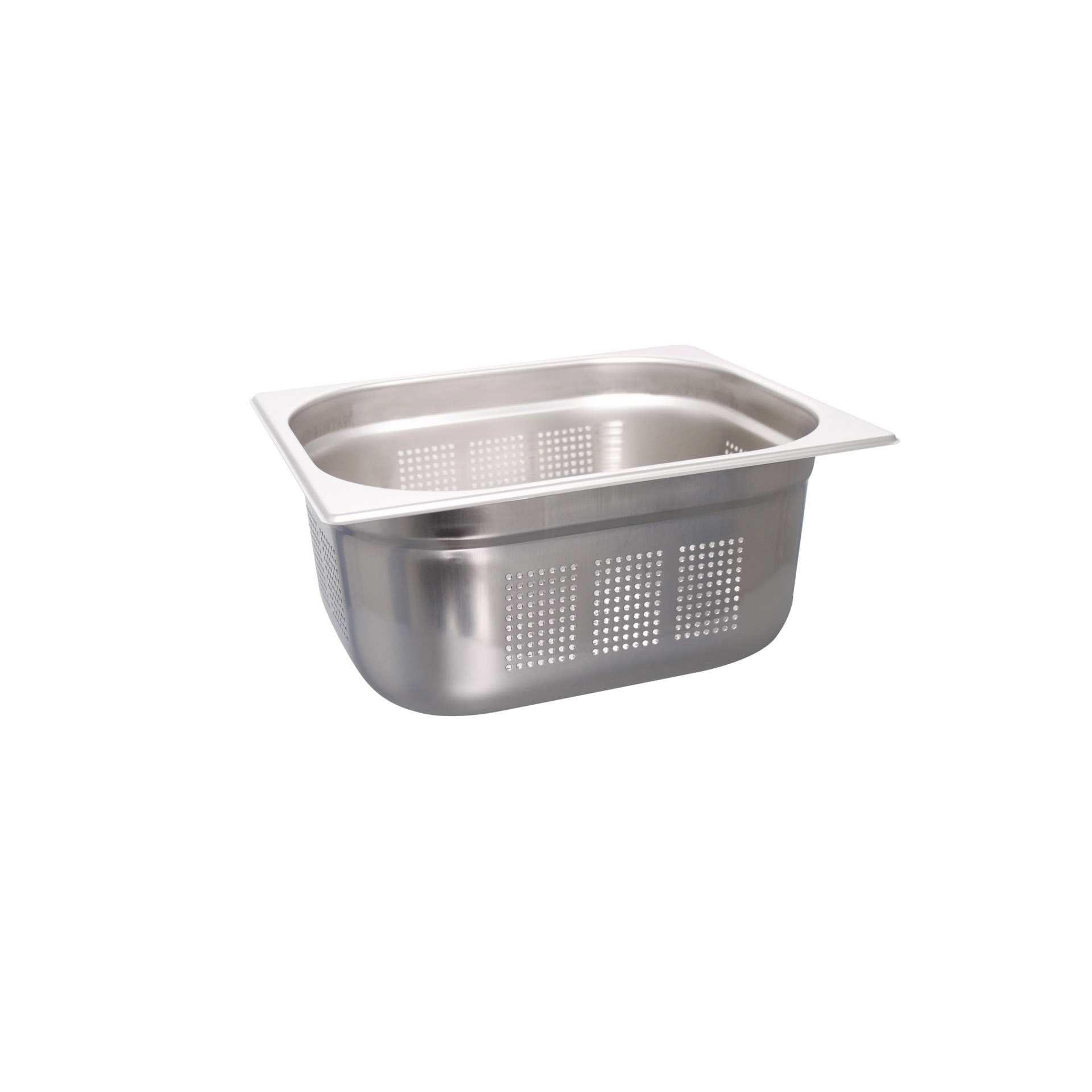 GN-Behälter - gelocht - Abm. 32,5 x 26,5 x 15,0 cm - Inhalt 8,7 l - GN 1/2 (325 x 265 mm) - 150 mm - Edelstahl - 530322-C