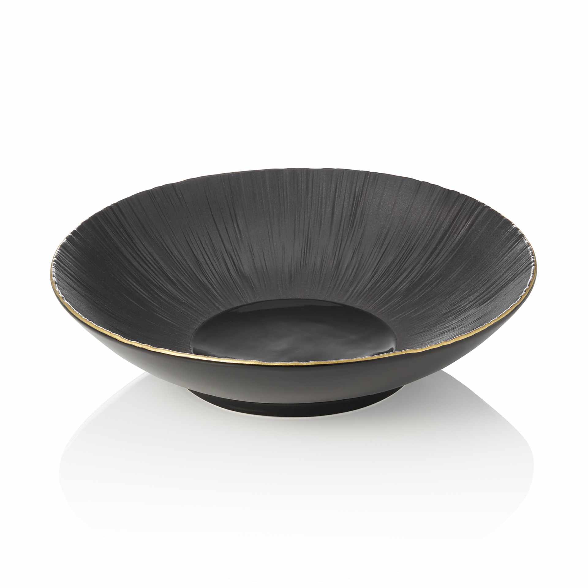 Schale - Serie Maya Kuro - Höhe 6,5 cm - Ø 26,5 cm - Inhalt 1,3 l - Porzellan