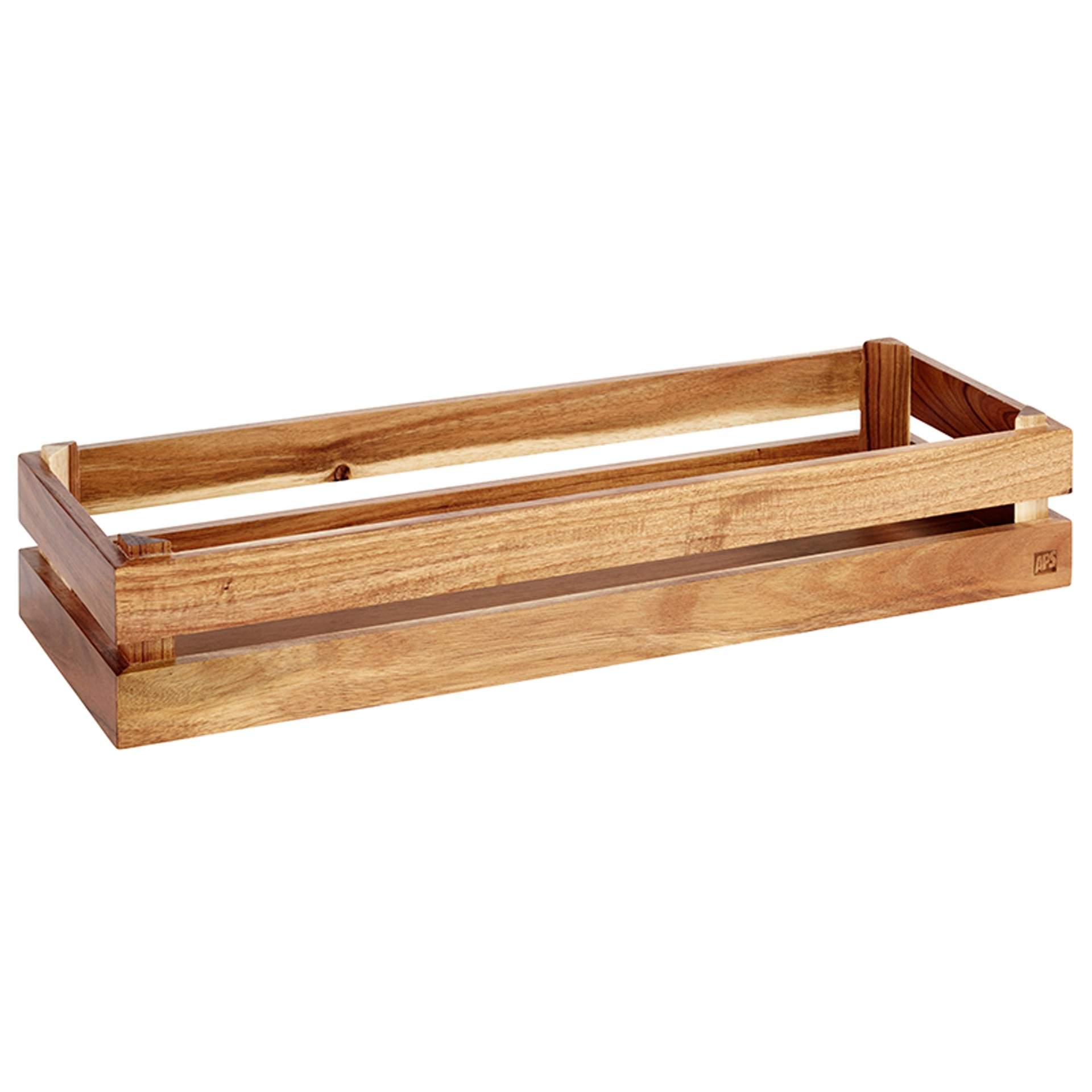 Holzbox - passend für GN 2/4 - Serie Superbox - natur - Abm. 55,5 x 18,5 x 10,5 cm - Akazienholz - 11623-B