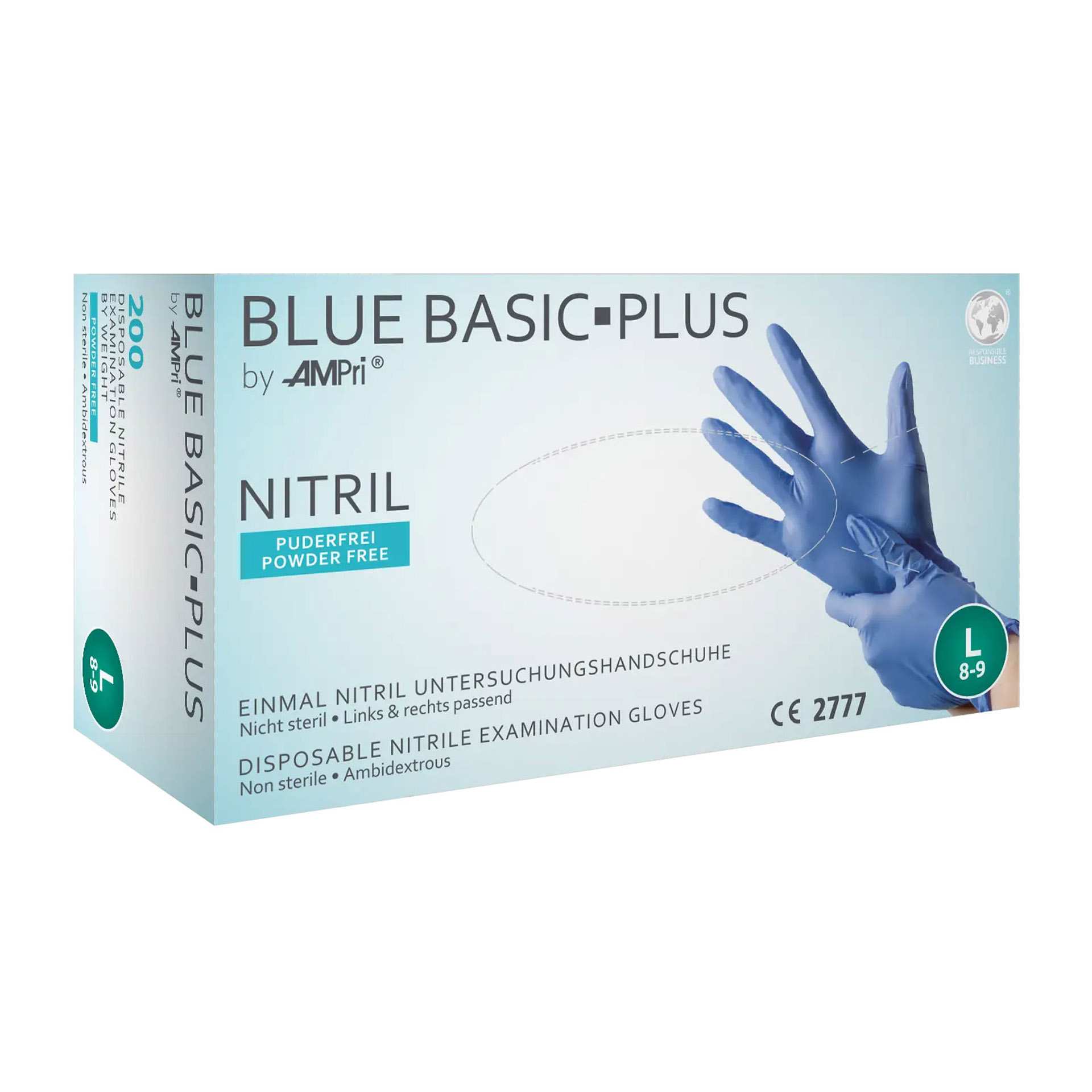 Untersuchungshandschuh - puderfrei - blau - XS - Nitril - 01197-XS-E
